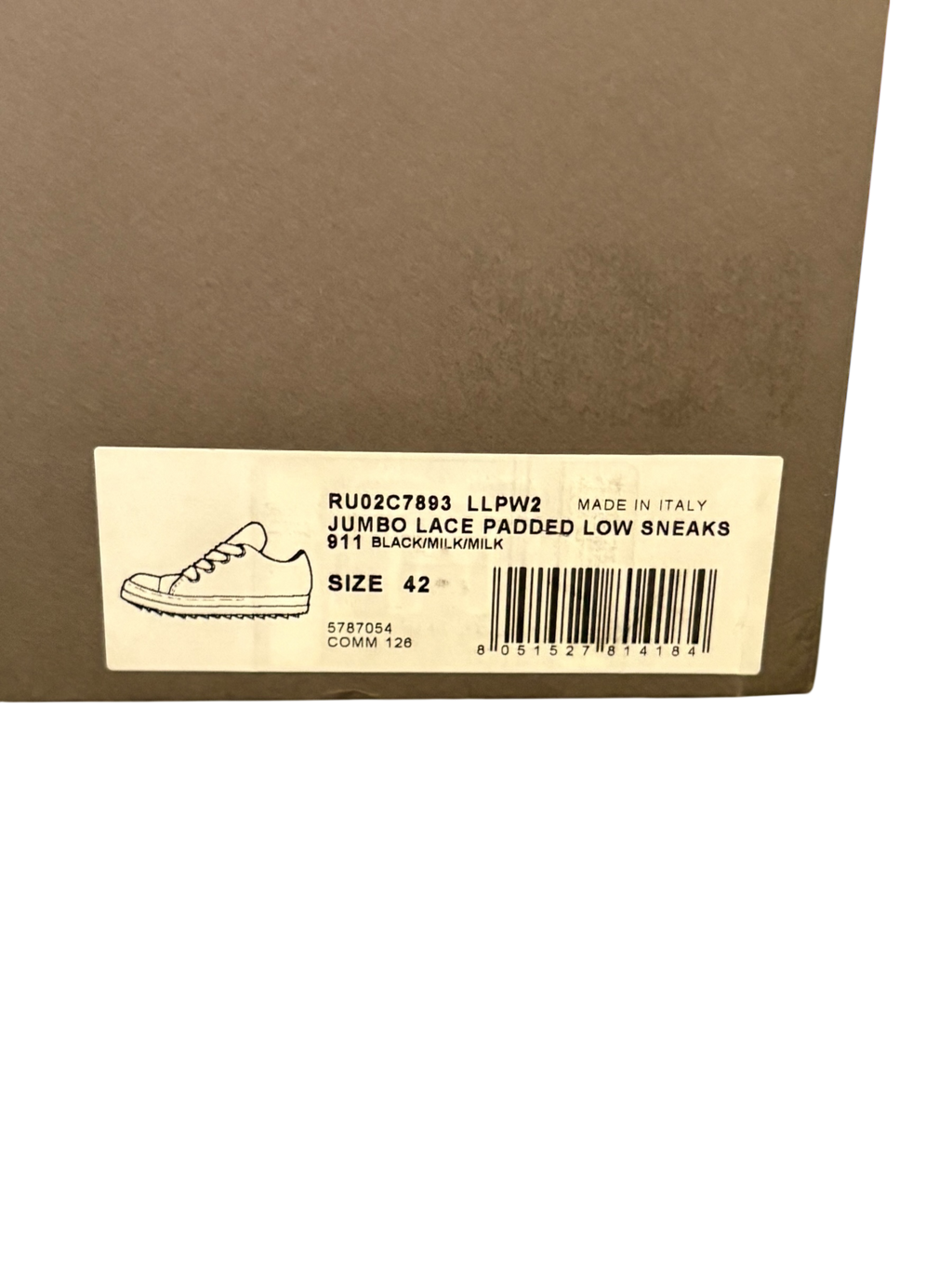 Rick Owens Jumbo Lace Padded Low Sneakers