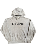 Celine Grey Classic Logo Hoodie - Size M