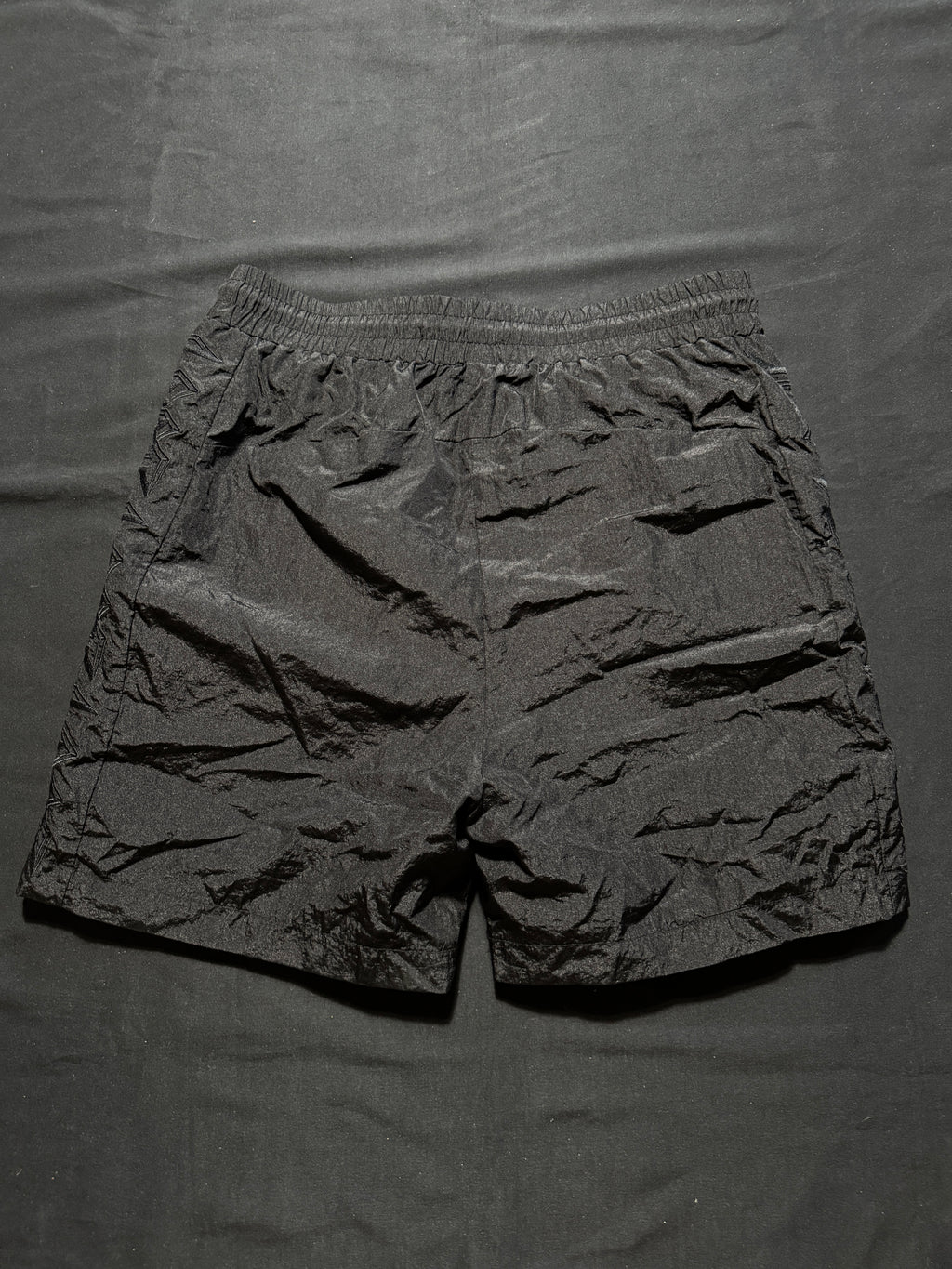 Lost Intricacy Black Nylon Shorts
