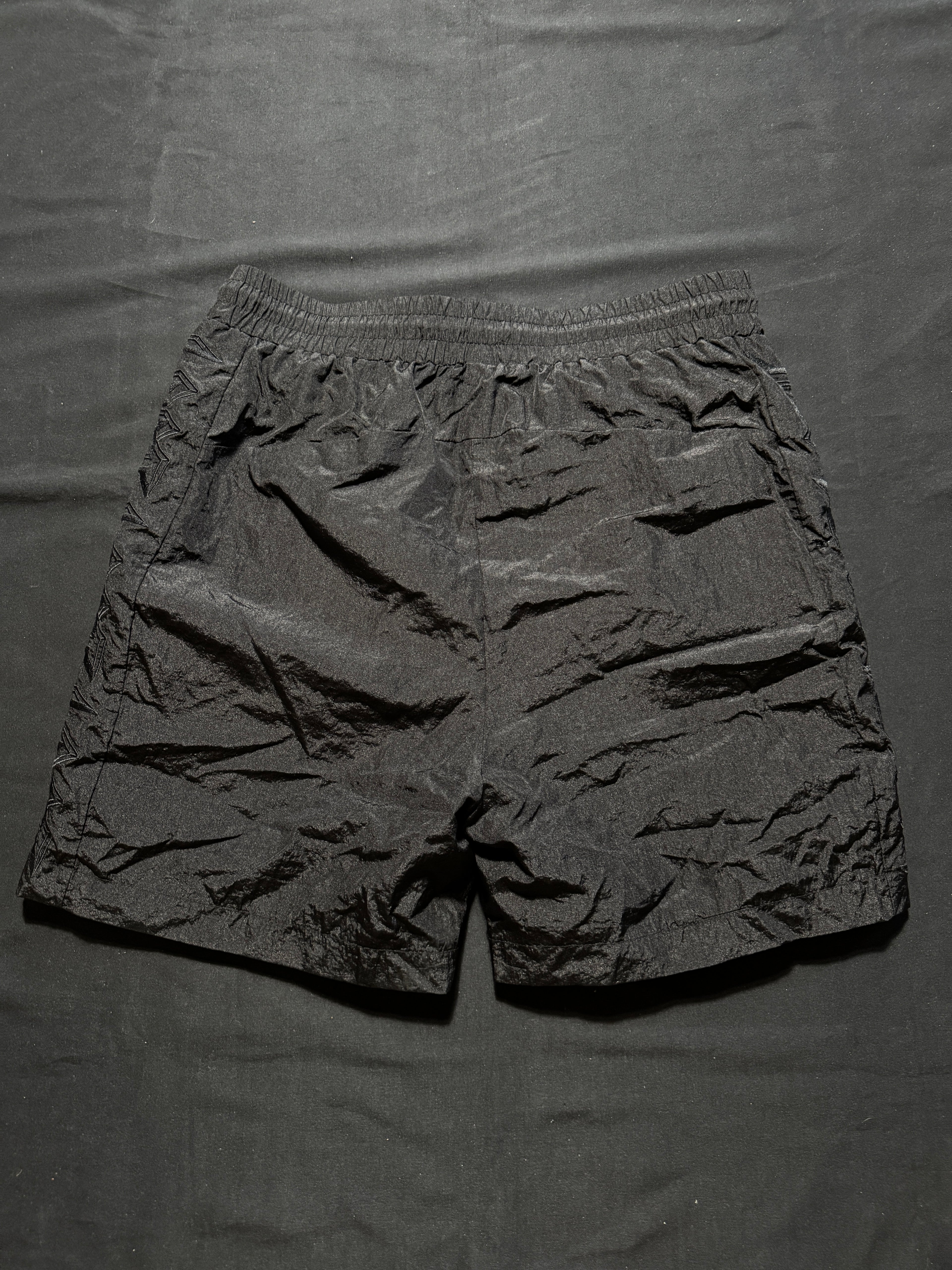 Lost Intricacy Black Nylon Shorts