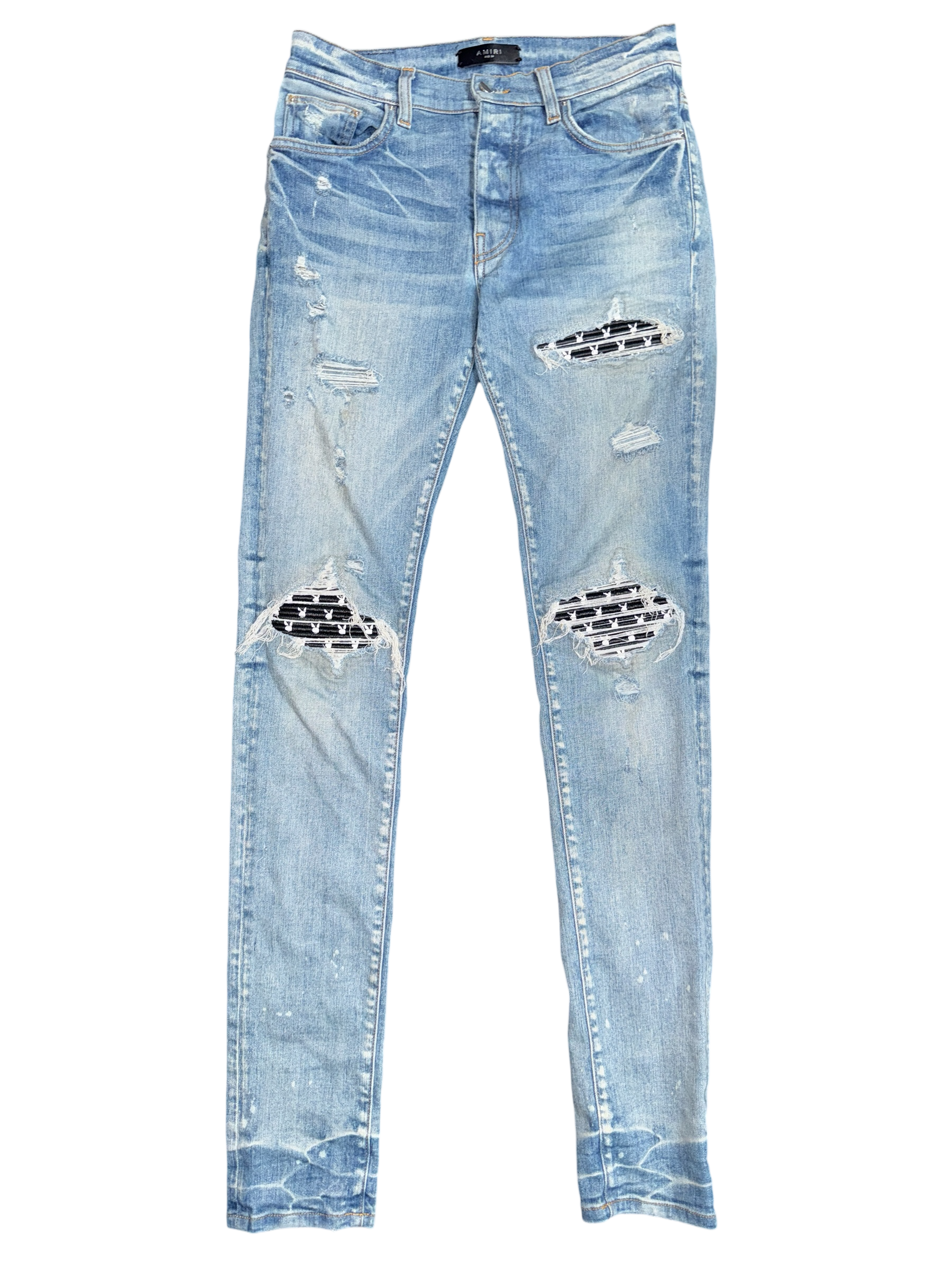 Amiri MX1 Light Wash Playboy Patch Jeans - 29