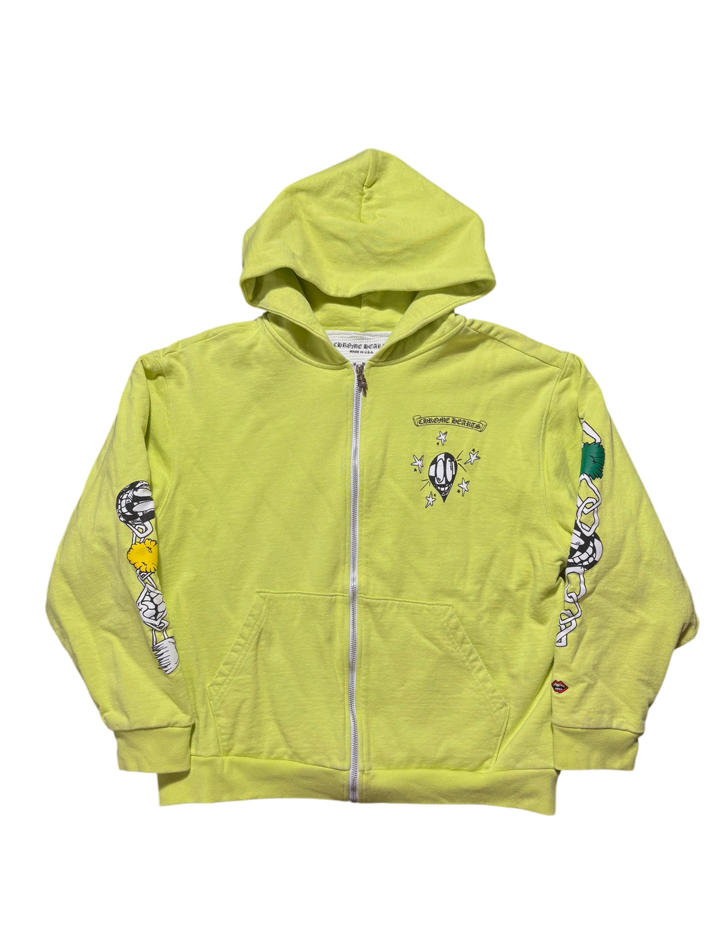 Chrome Hearts Matty Boy Link Thermal Zip Up Hoodie - Size Large