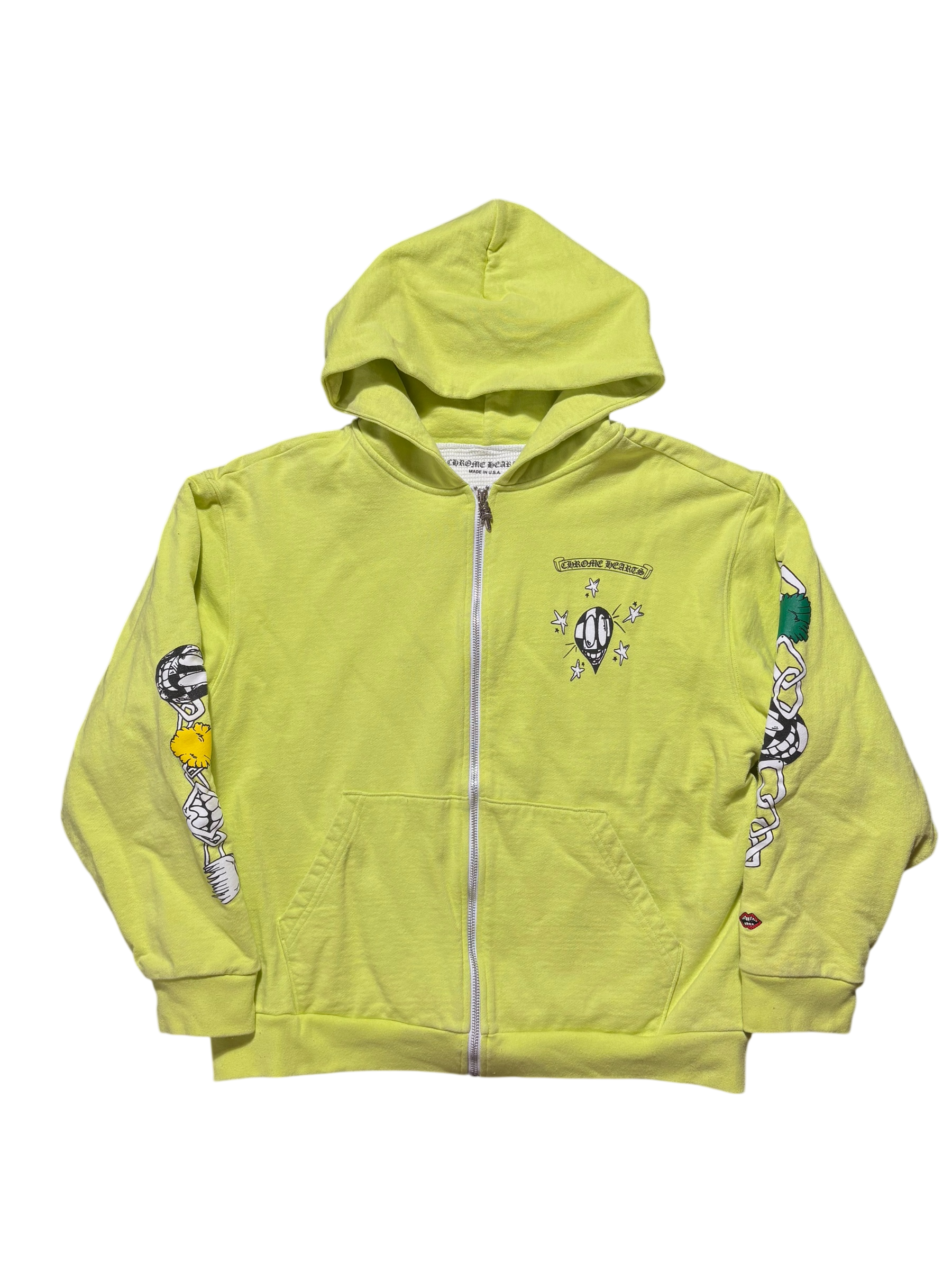 Chrome Hearts Matty Boy Link Thermal Zip Up Hoodie - Size Large