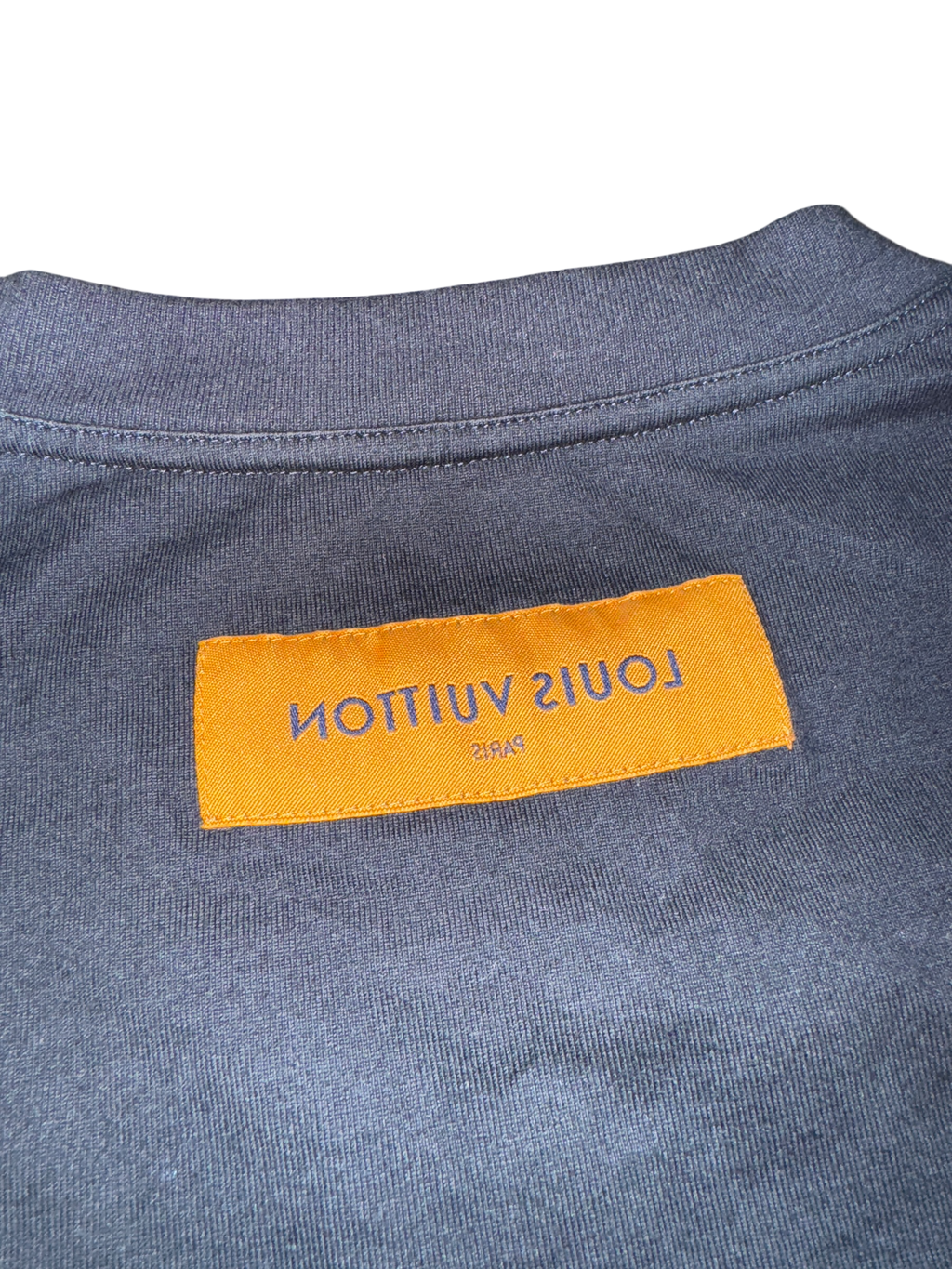 Louis Vuitton Embossed LV T-Shirt Navy - Size S