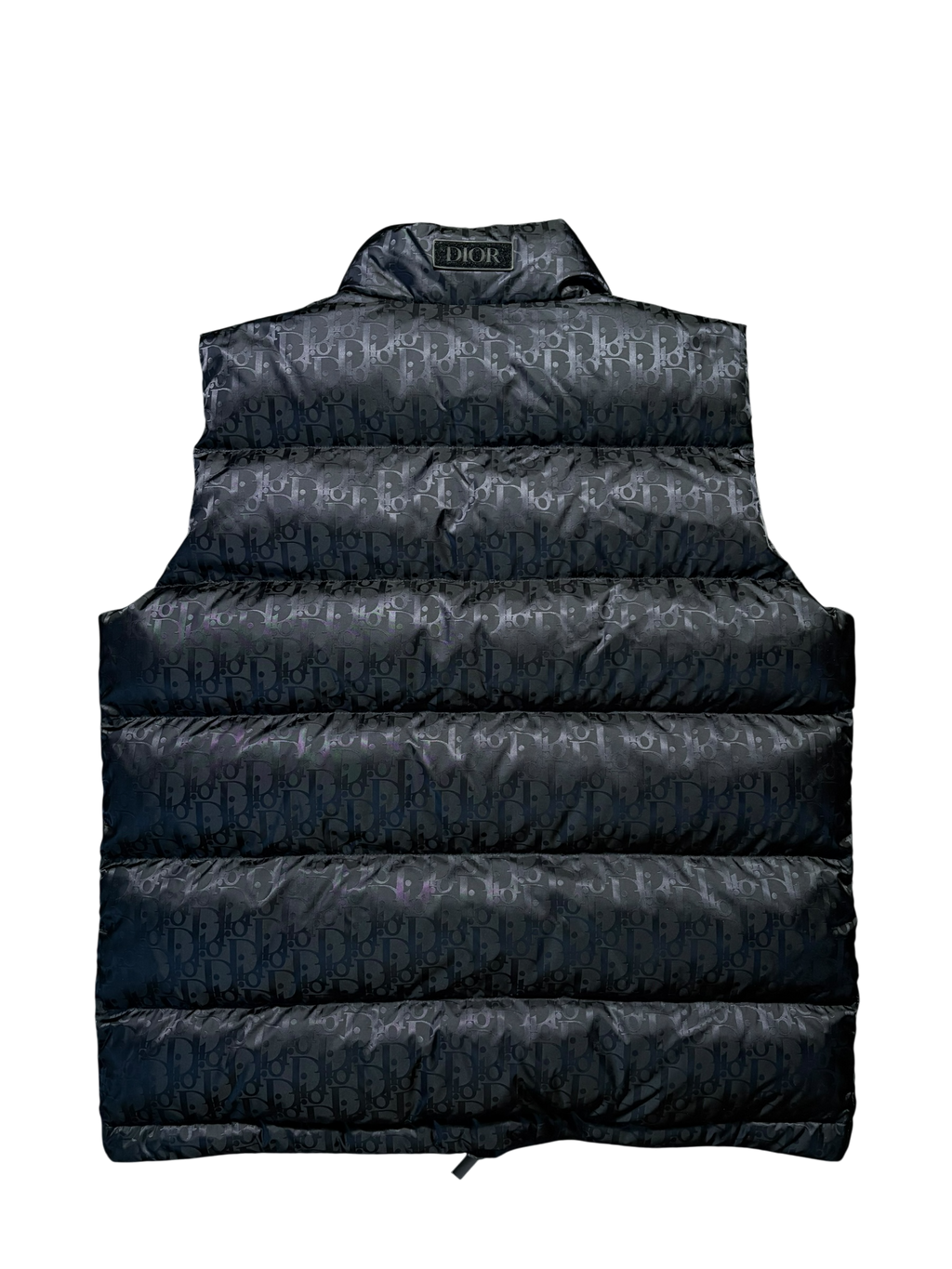 Dior Navy Oblique Puffer Vest - Size 52