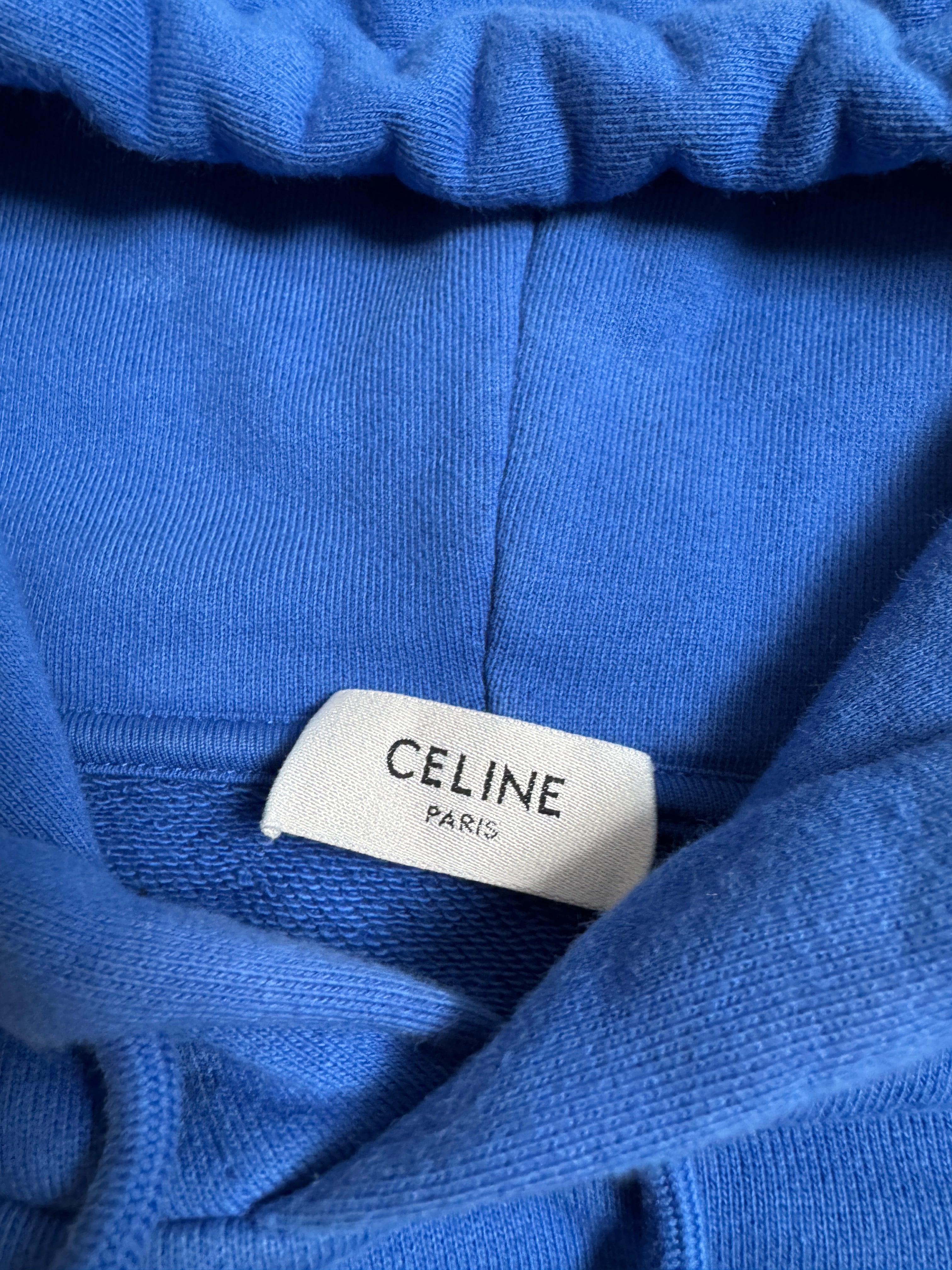 Celine Blue Classic Hoodie Logo - Size M
