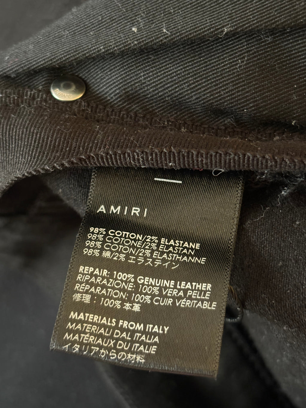 Amiri MX1 Black Black Patch Jeans