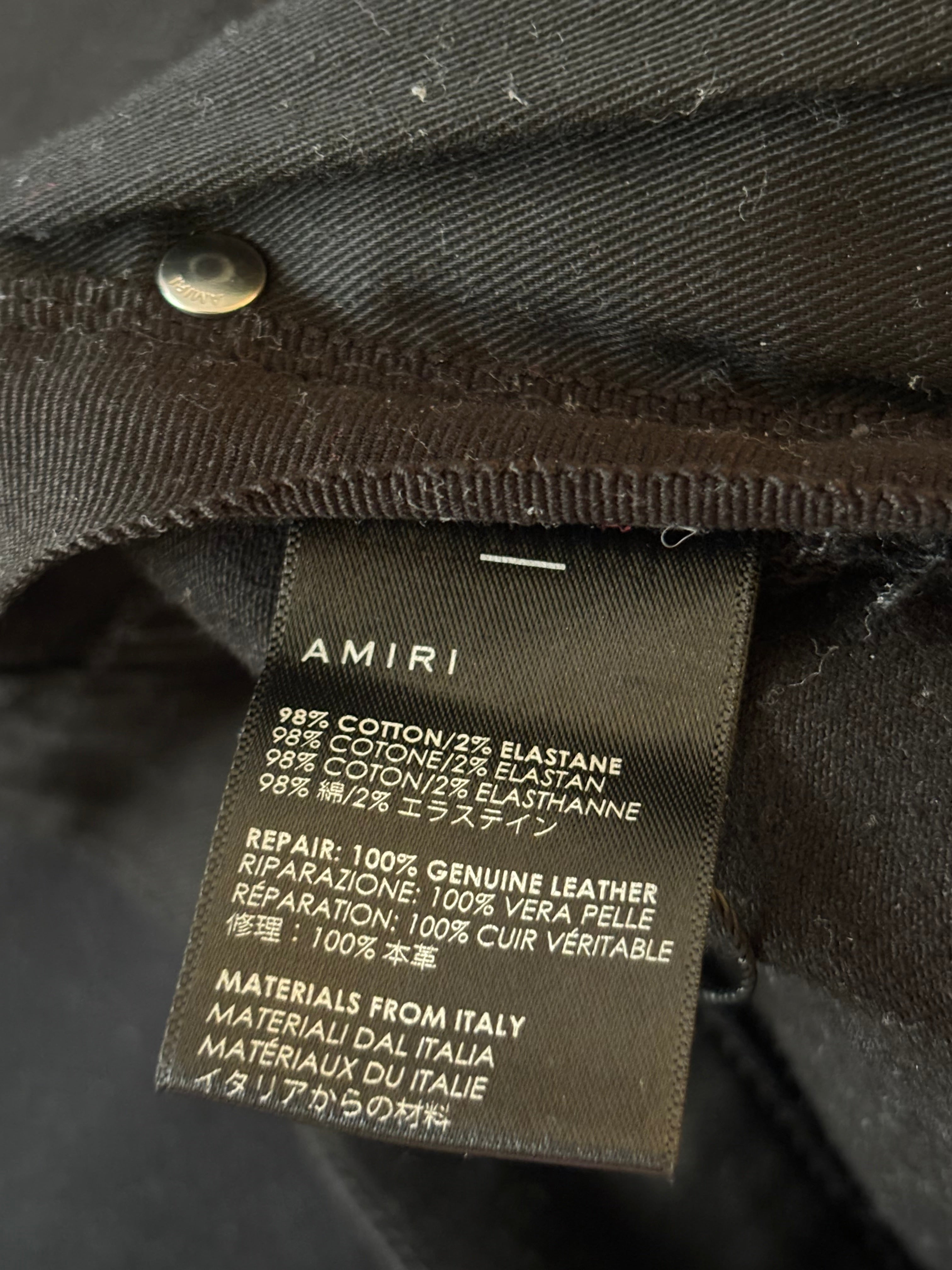 Amiri MX1 Black Black Patch Jeans