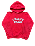 Celine Paris Logo Red Hoodie - Size M