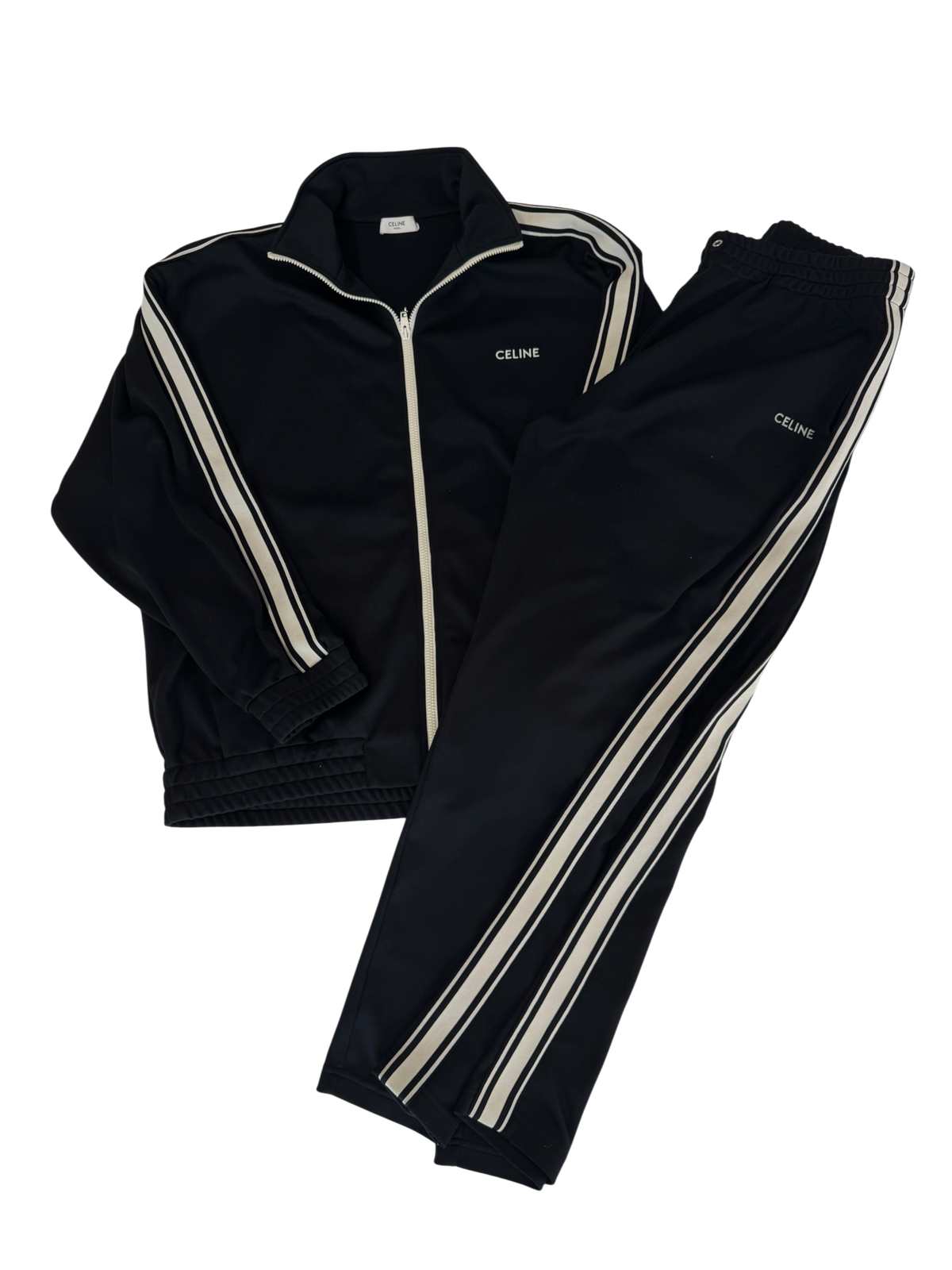 Celine Black Zip Up Tracksuit