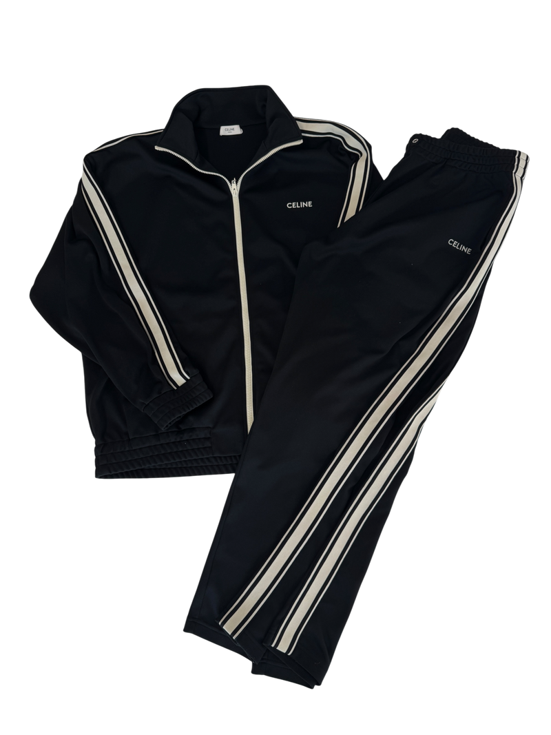 Celine Black Zip Up Tracksuit