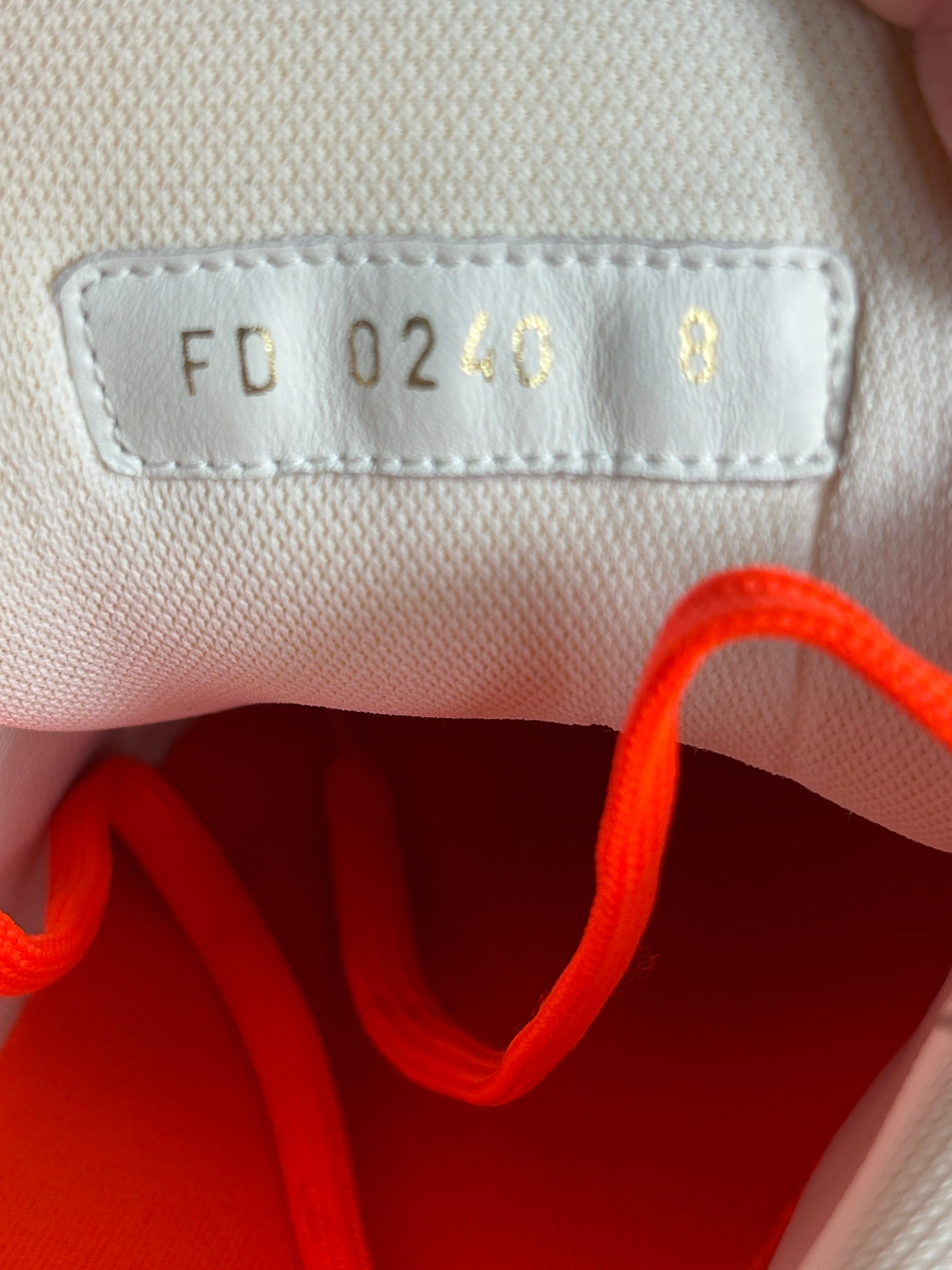 Louis Vuitton White Orange Monogram Trainers