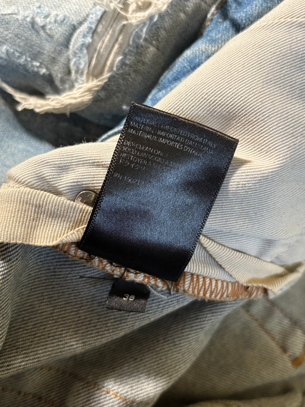 Amiri MX1 LightWash White Patch - Size 38