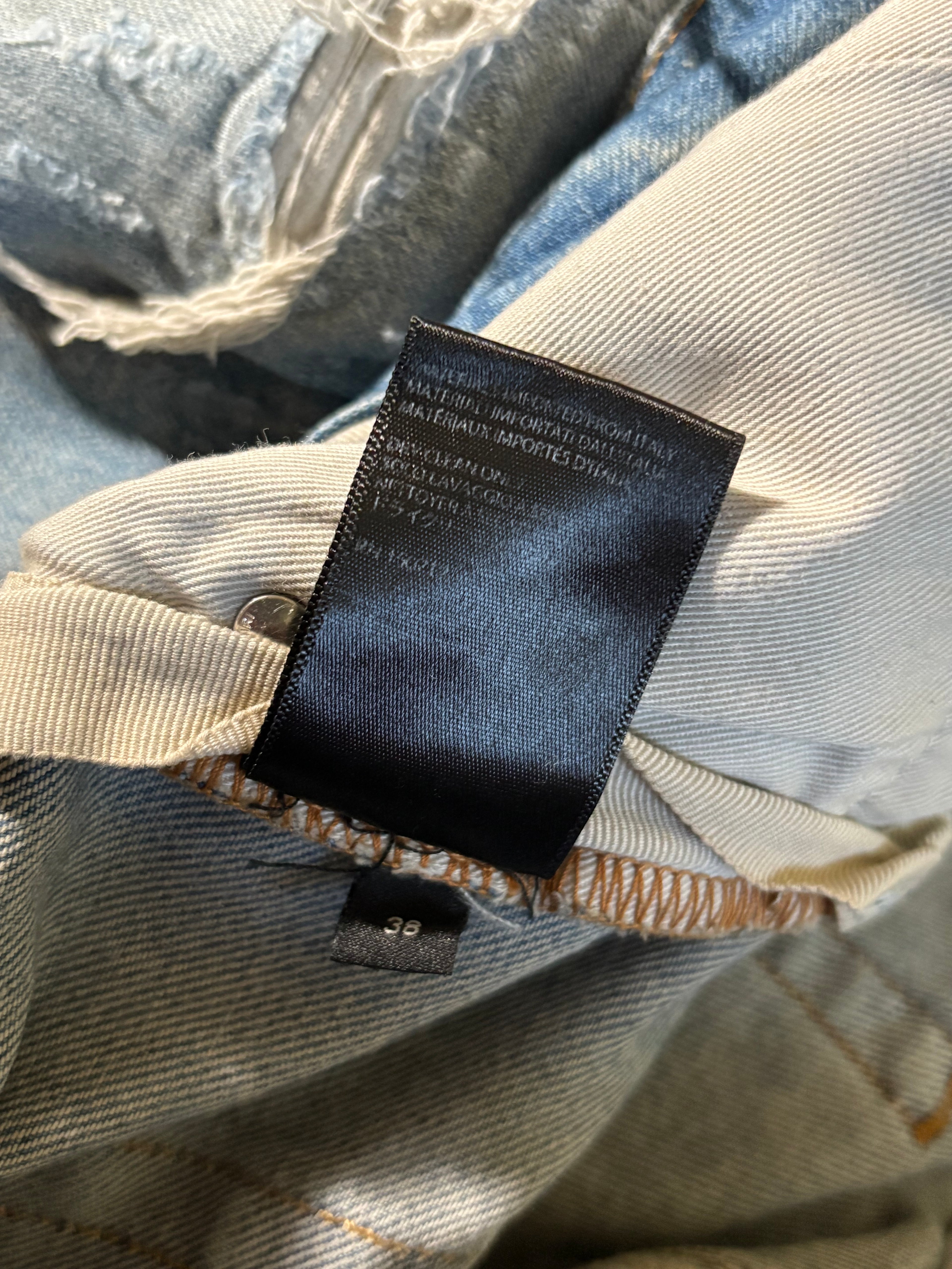 Amiri MX1 LightWash White Patch - Size 38