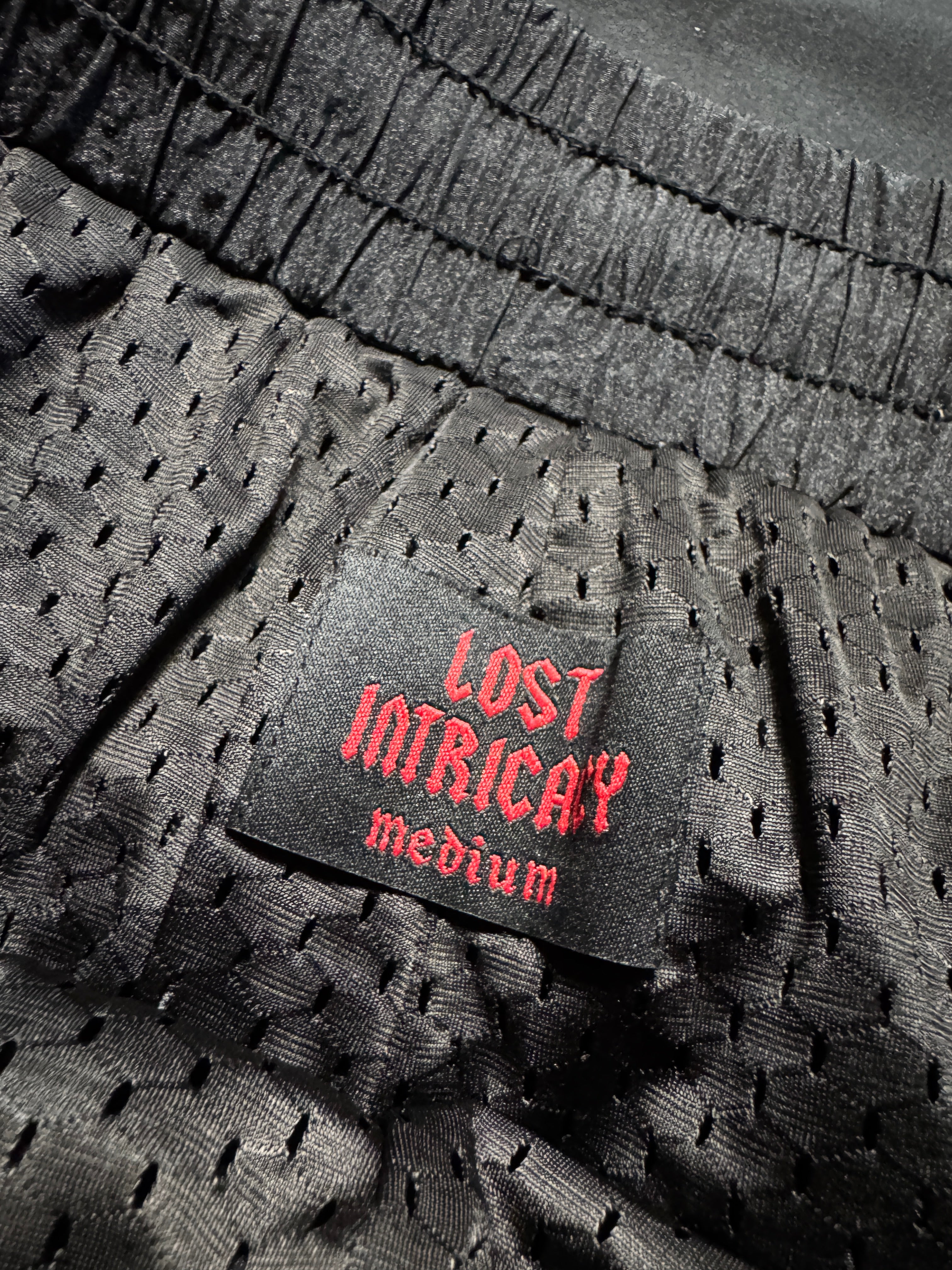 Lost Intricacy Black Nylon Shorts