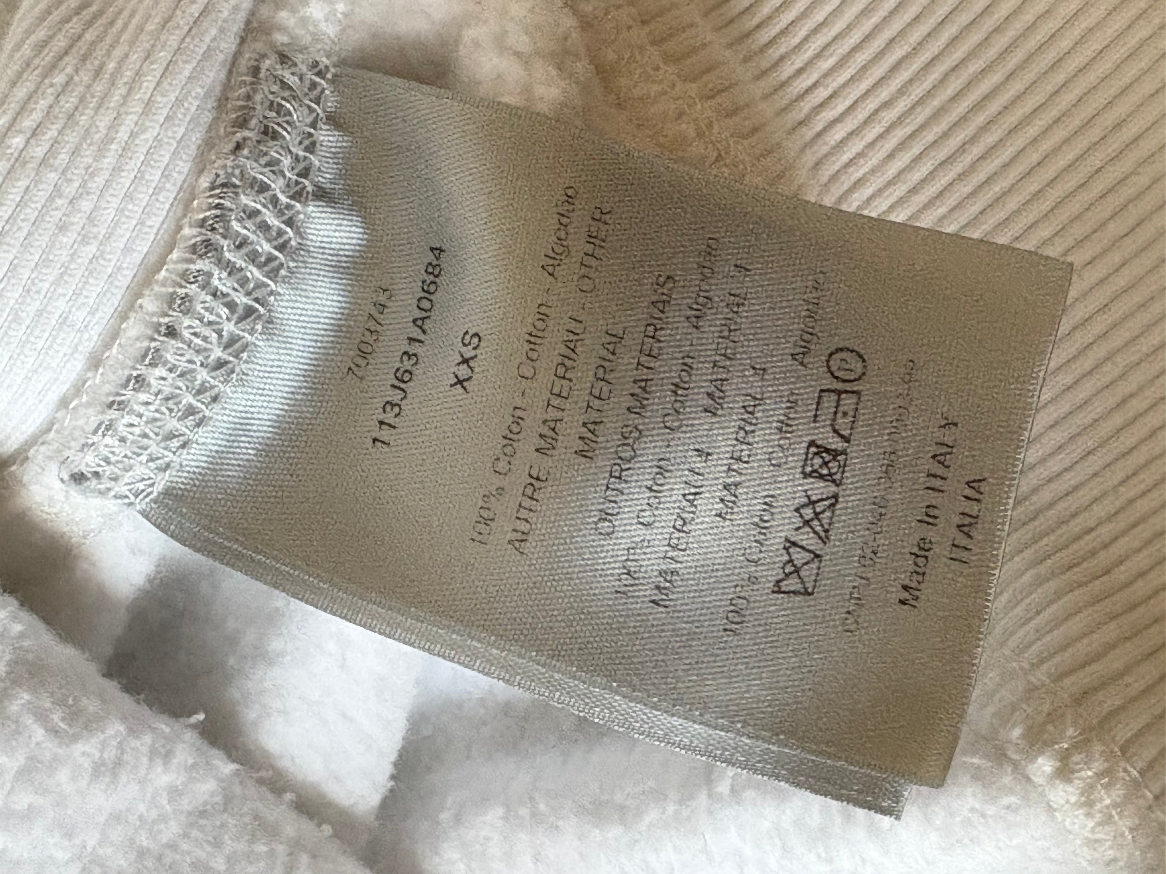 Dior Towel Hoodie White - Size XXS