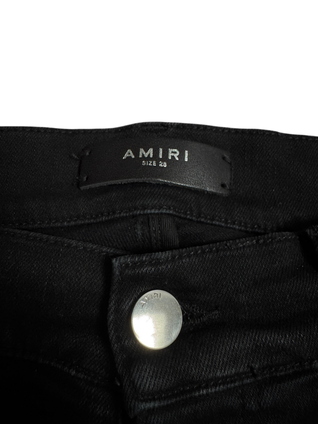 Amiri MX1 Black Camo Patch Jeans