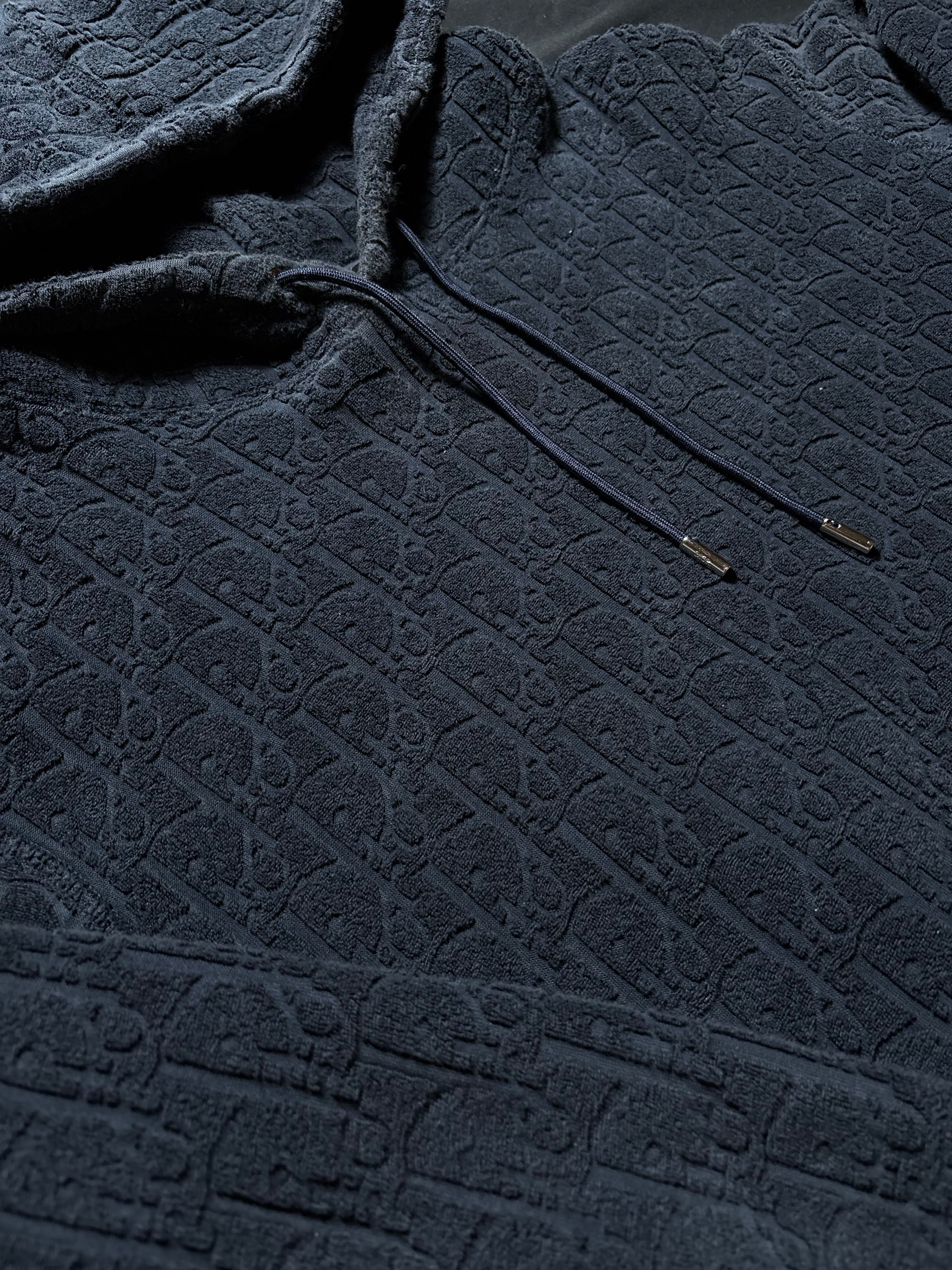 Dior Towel Hoodie Navy