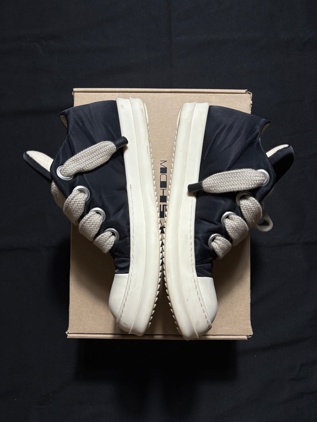 Rick Owens Jumbo Lace Puffer Low Sneakers 43