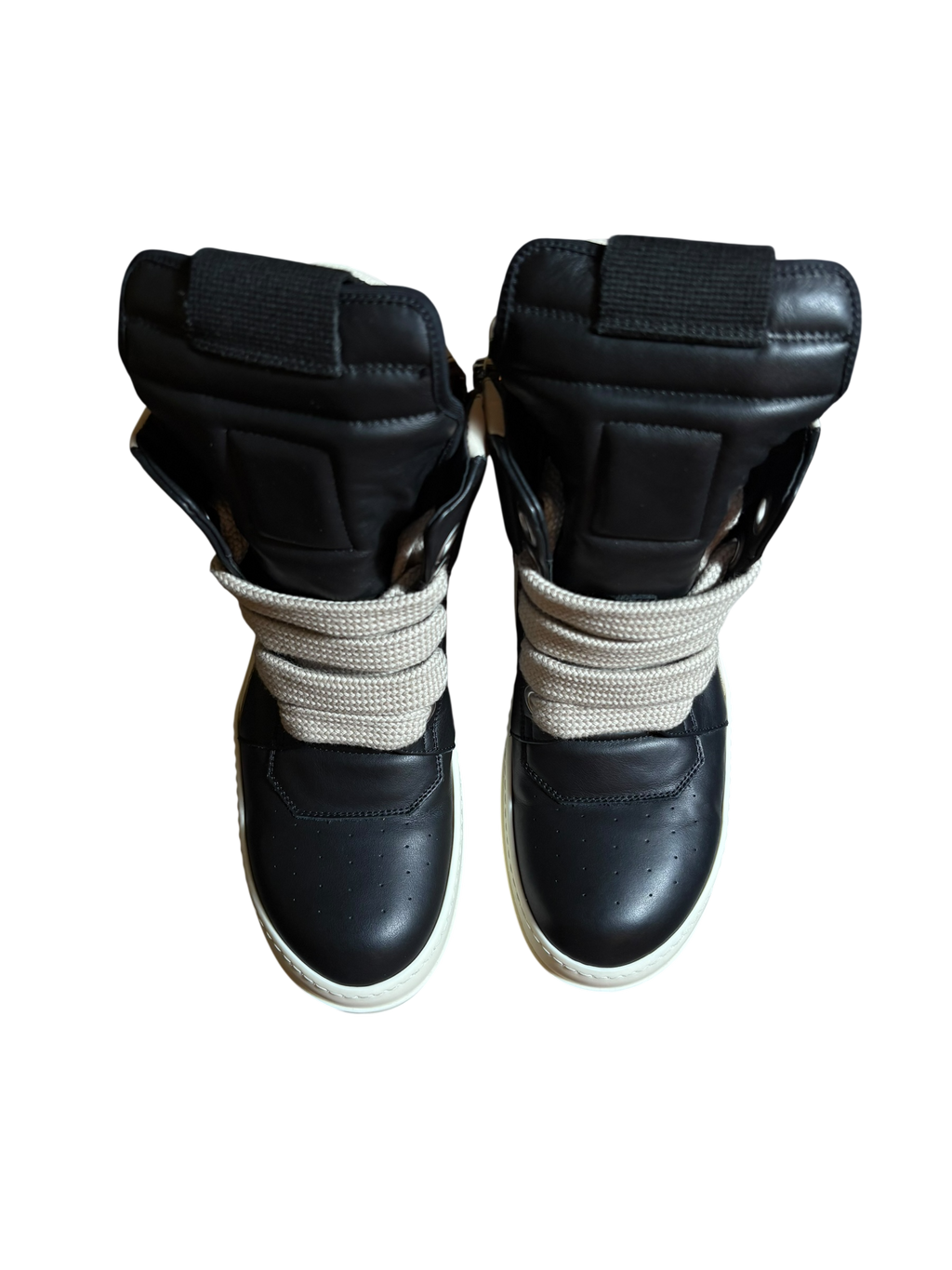 Rick Owens Black Jumbo Lace Geobasket Sneakers - 11