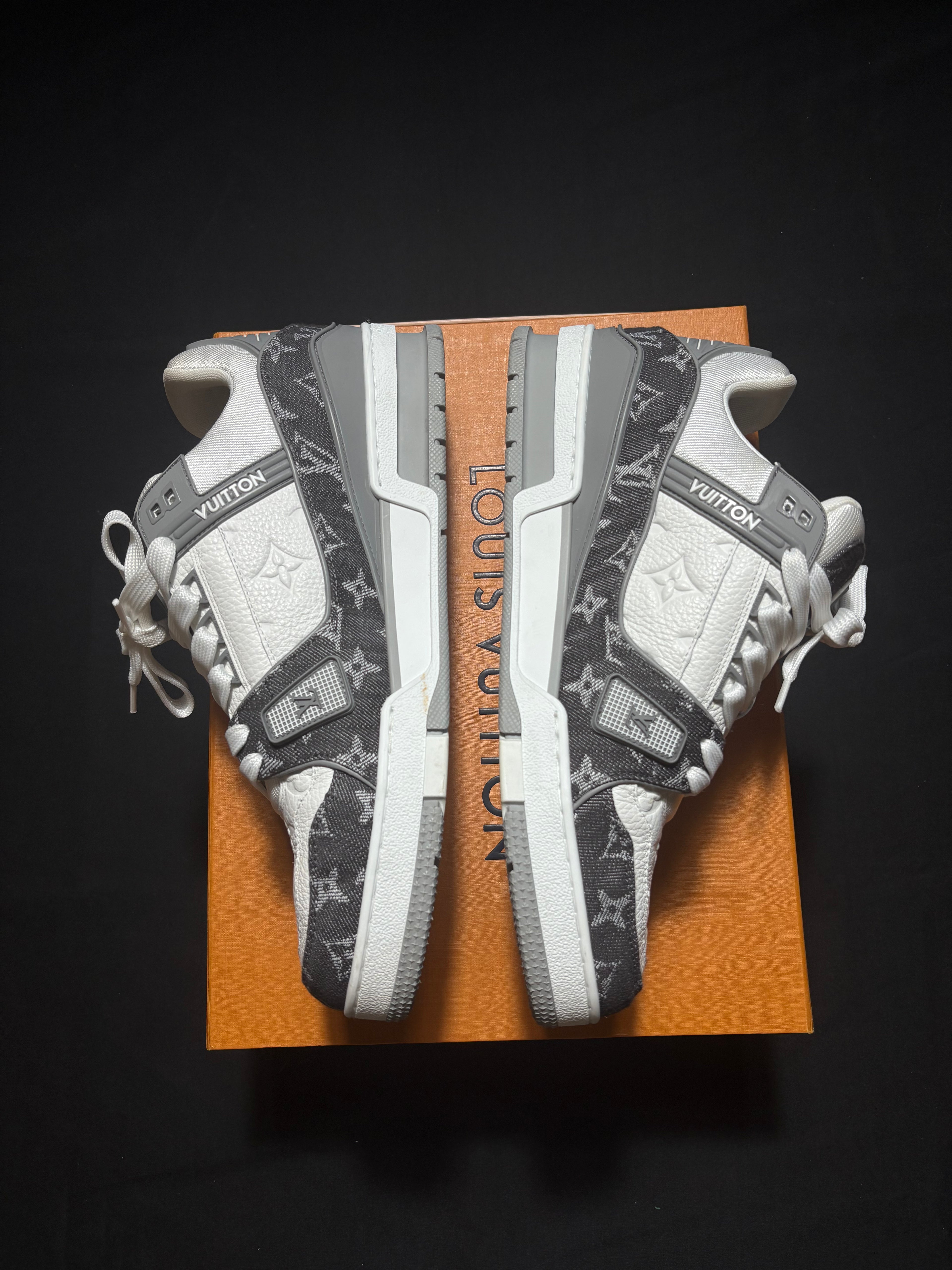 Louis Vuitton Grey Denim LV Trainer