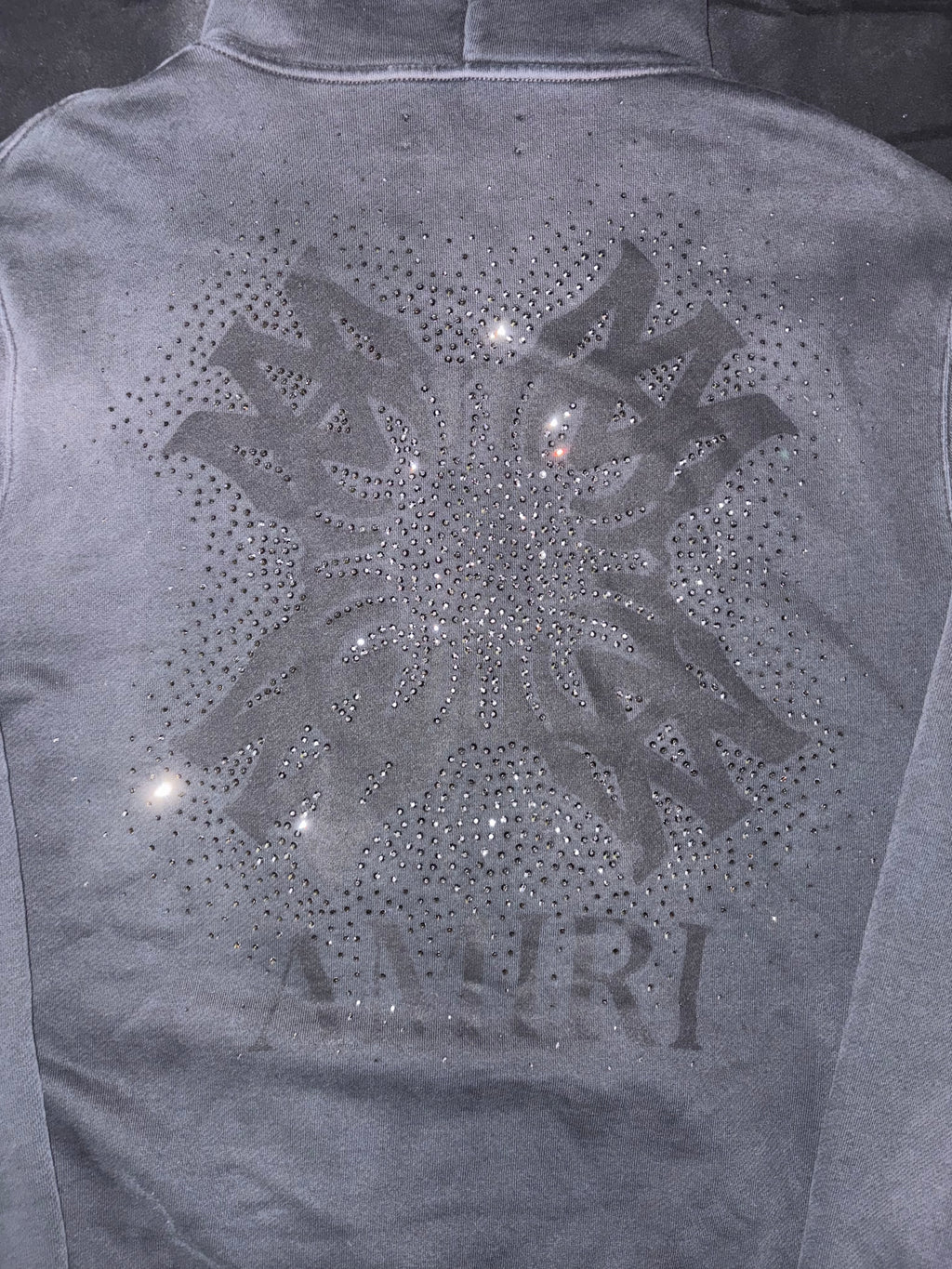 Amiri Crystals Oversized Zip-Up Hoodie - Size Small