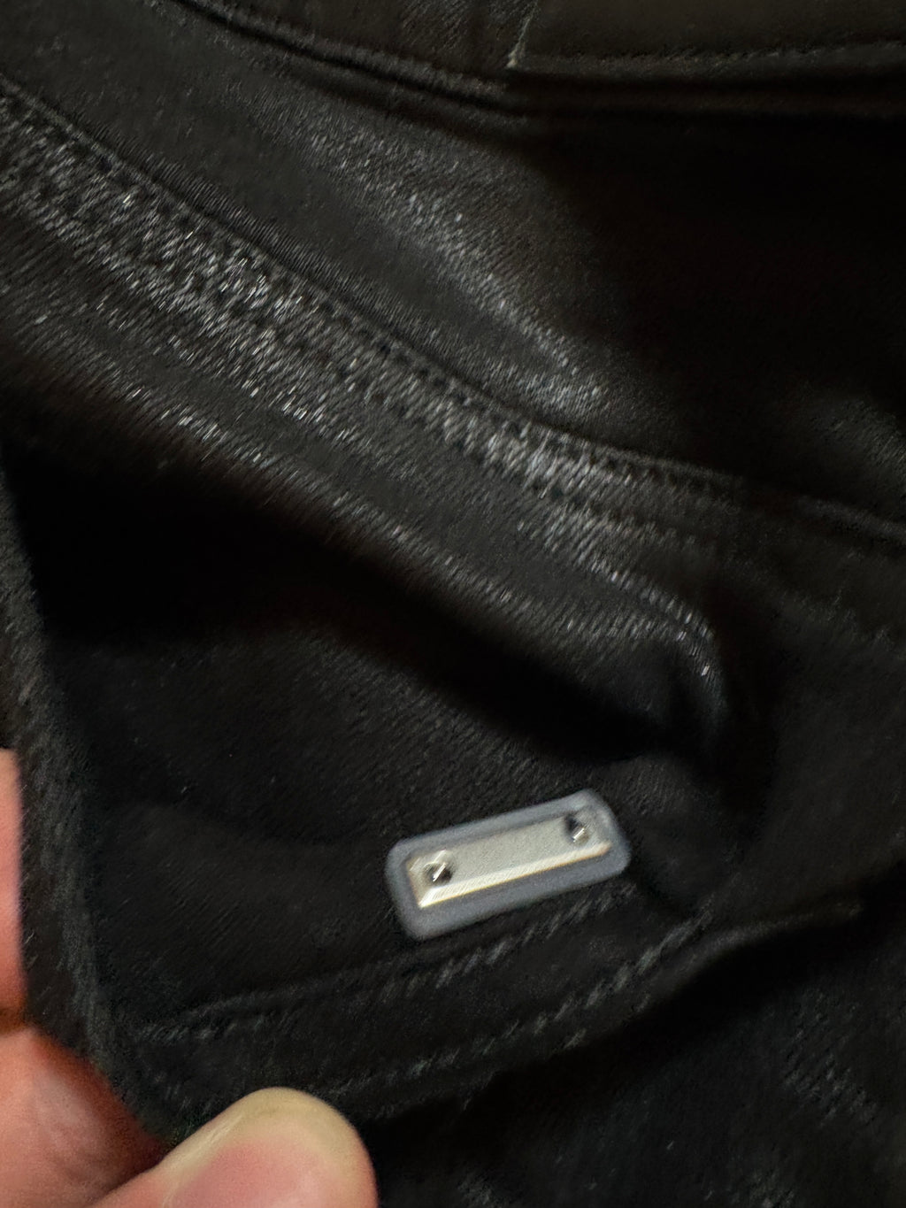 Amiri MX1 Waxed Black Jeans - Size 28