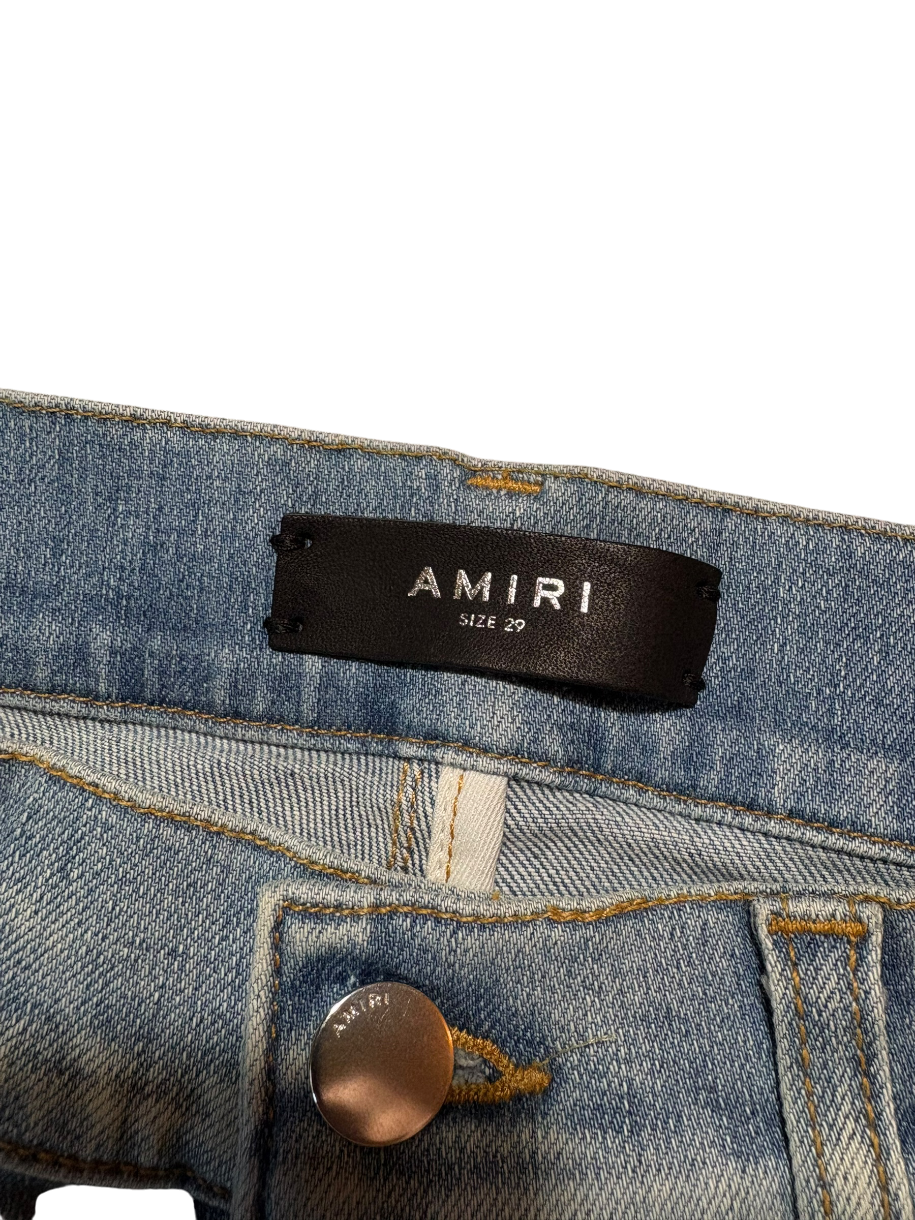 Amiri WaterColor Logo Jean