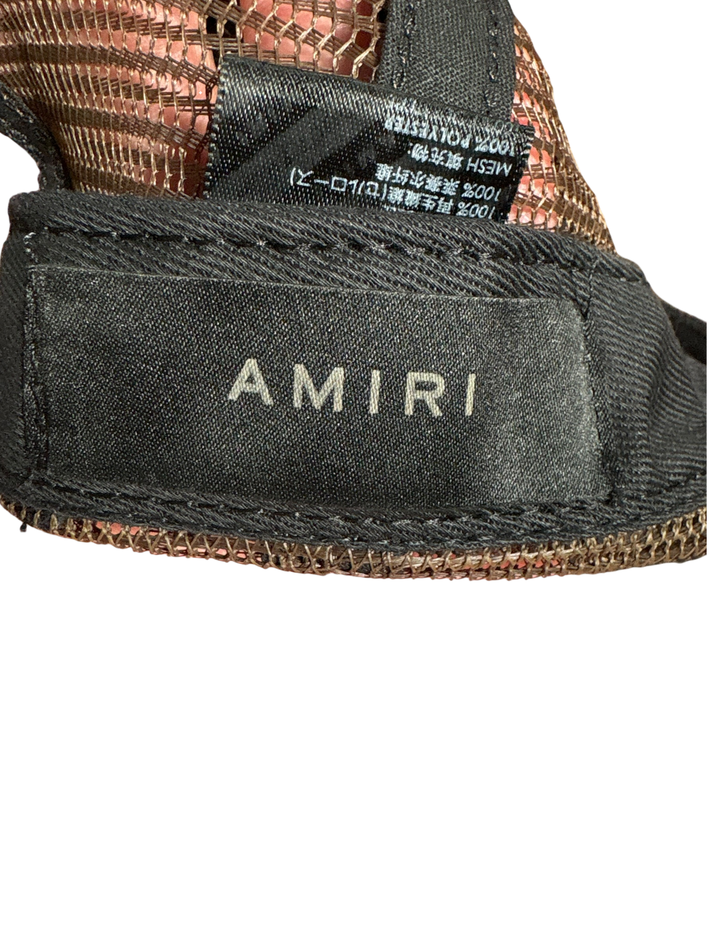 Amiri Logo Brown Trucker Hat