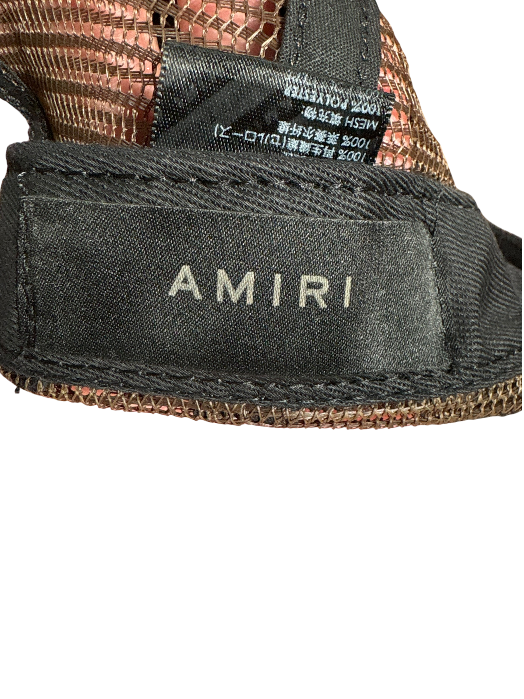 Amiri Logo Brown Trucker Hat
