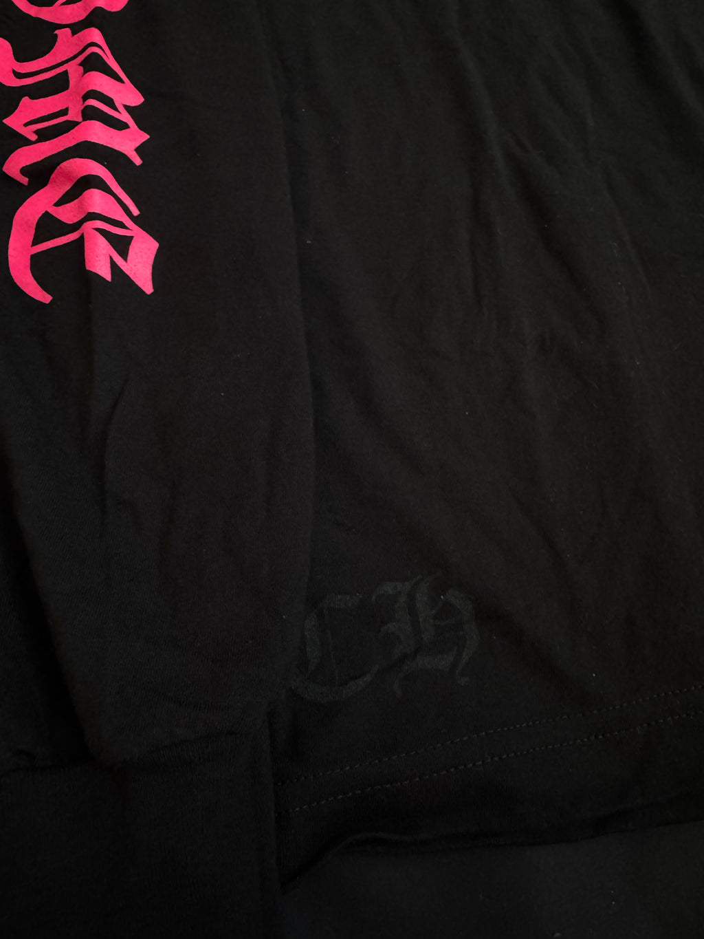 Chrome Hearts Neck Logo Pink/Black Longsleeve Shirt