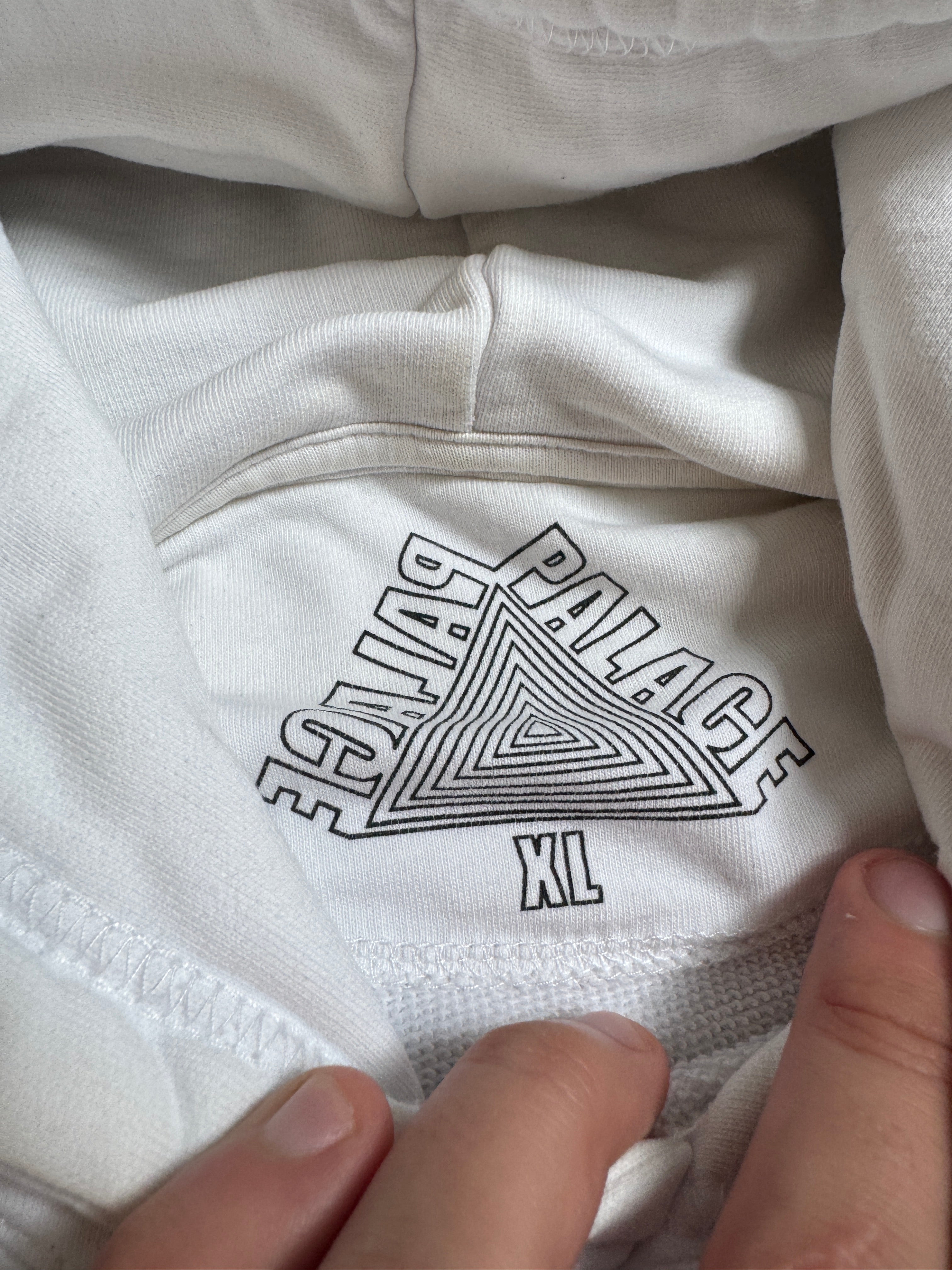 Palace Hoodie Logo White