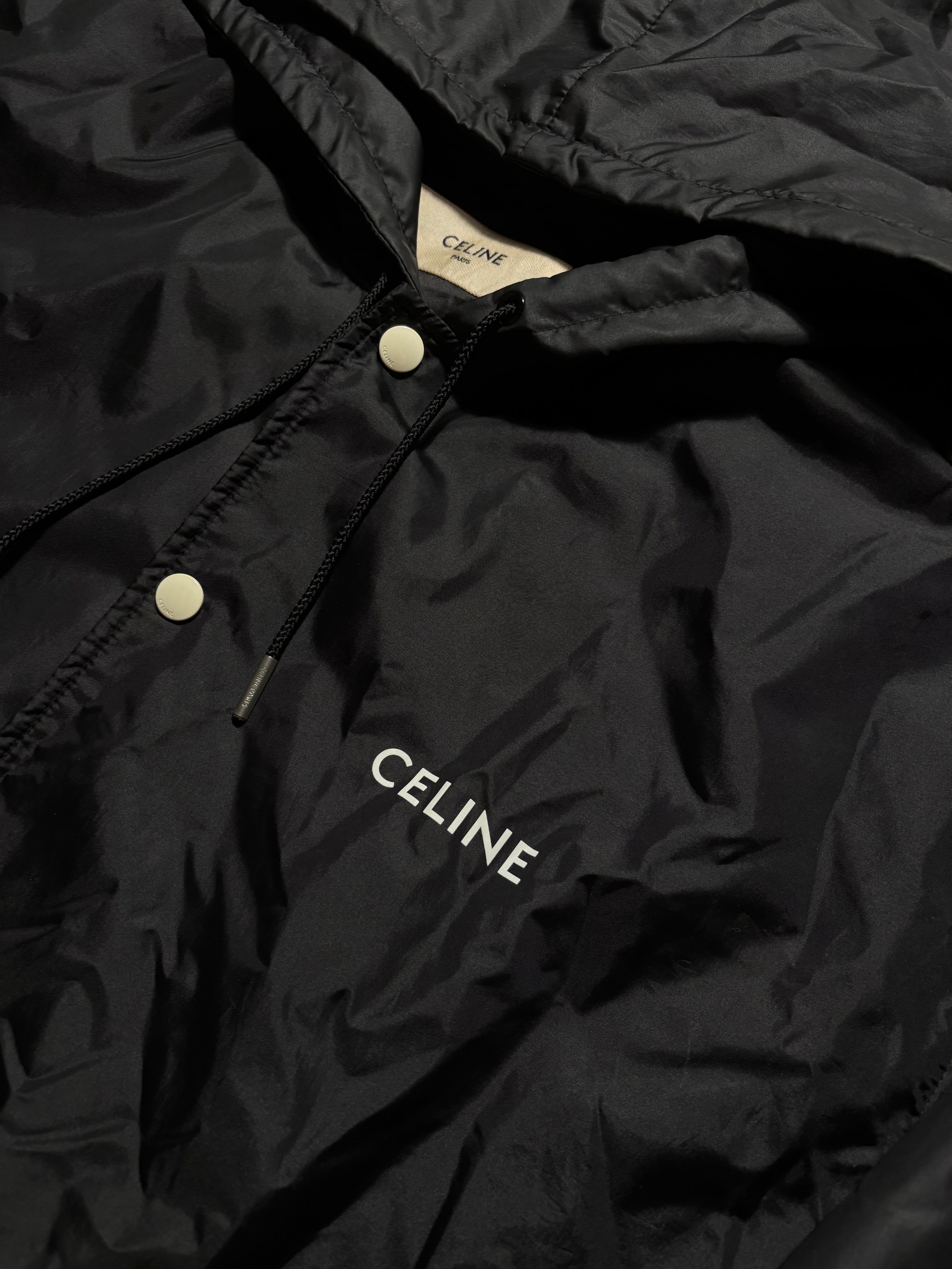 Celine Teddy Light Hood Jacket Black