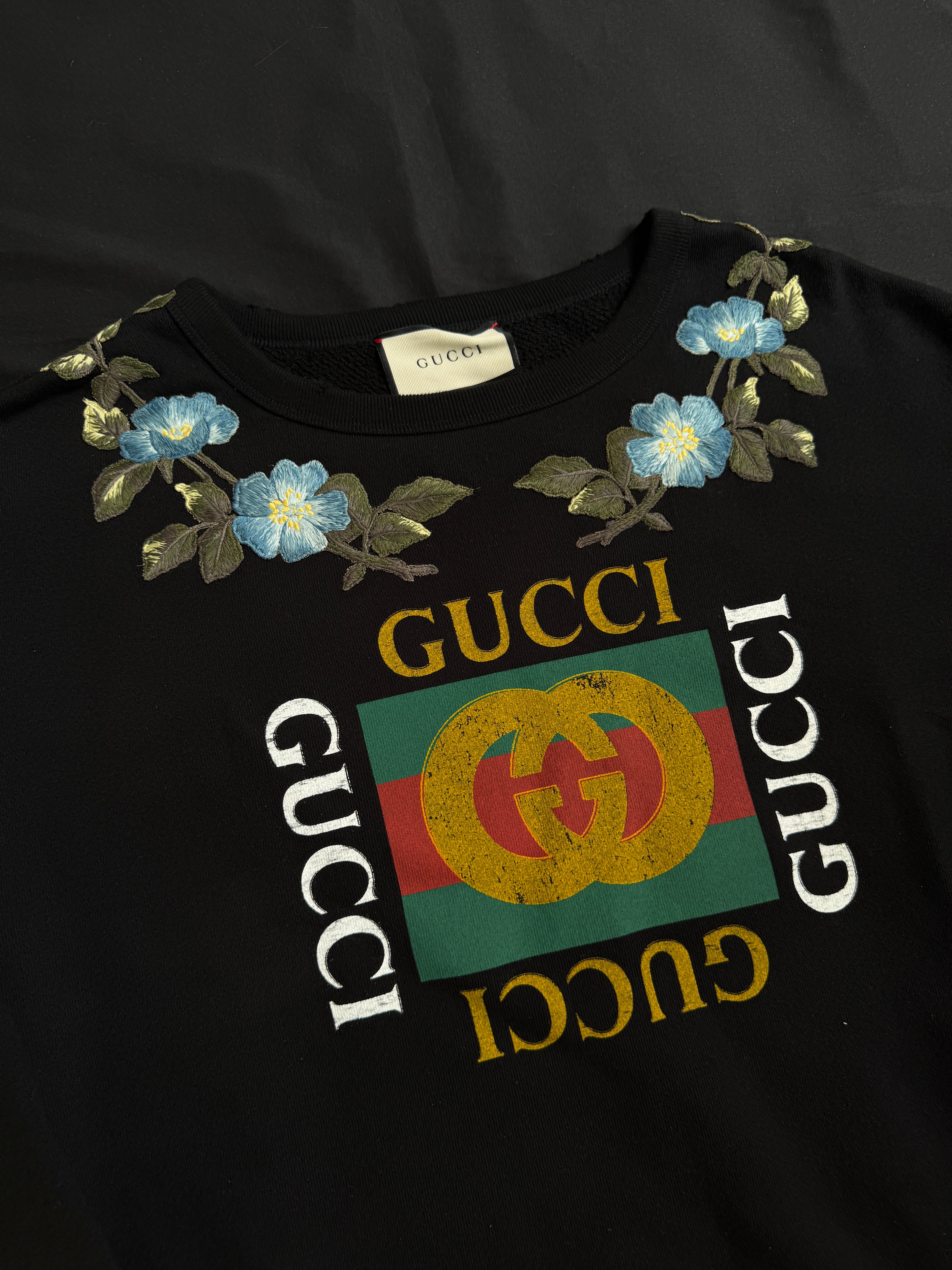 Gucci Loved Floral Embroidered Big Logo Sweatshirt