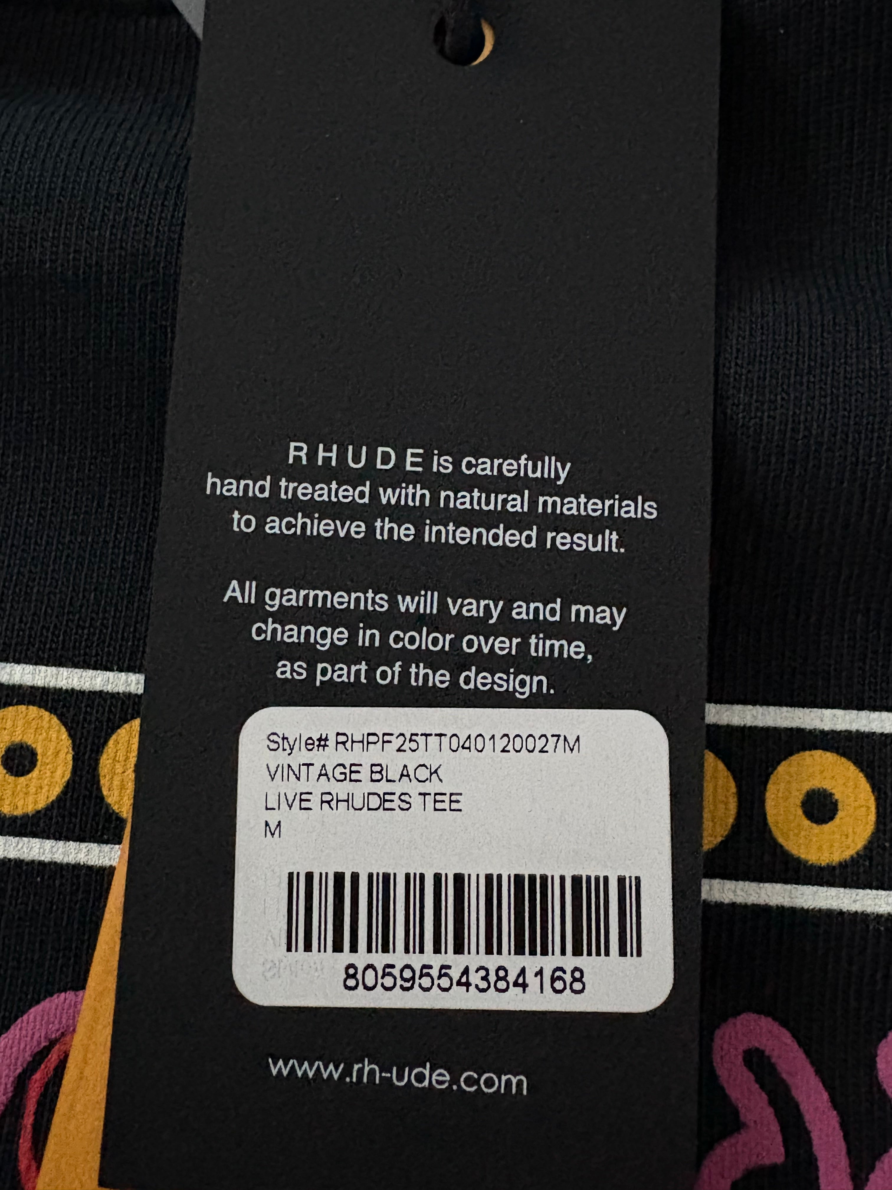 Rhude Live Rhudes Vintage Black T-Shirt