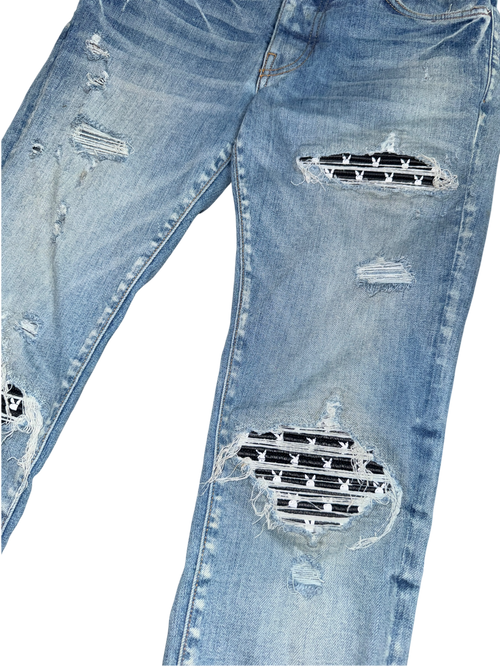 Amiri MX1 Light Wash Playboy Patch Jeans - 29