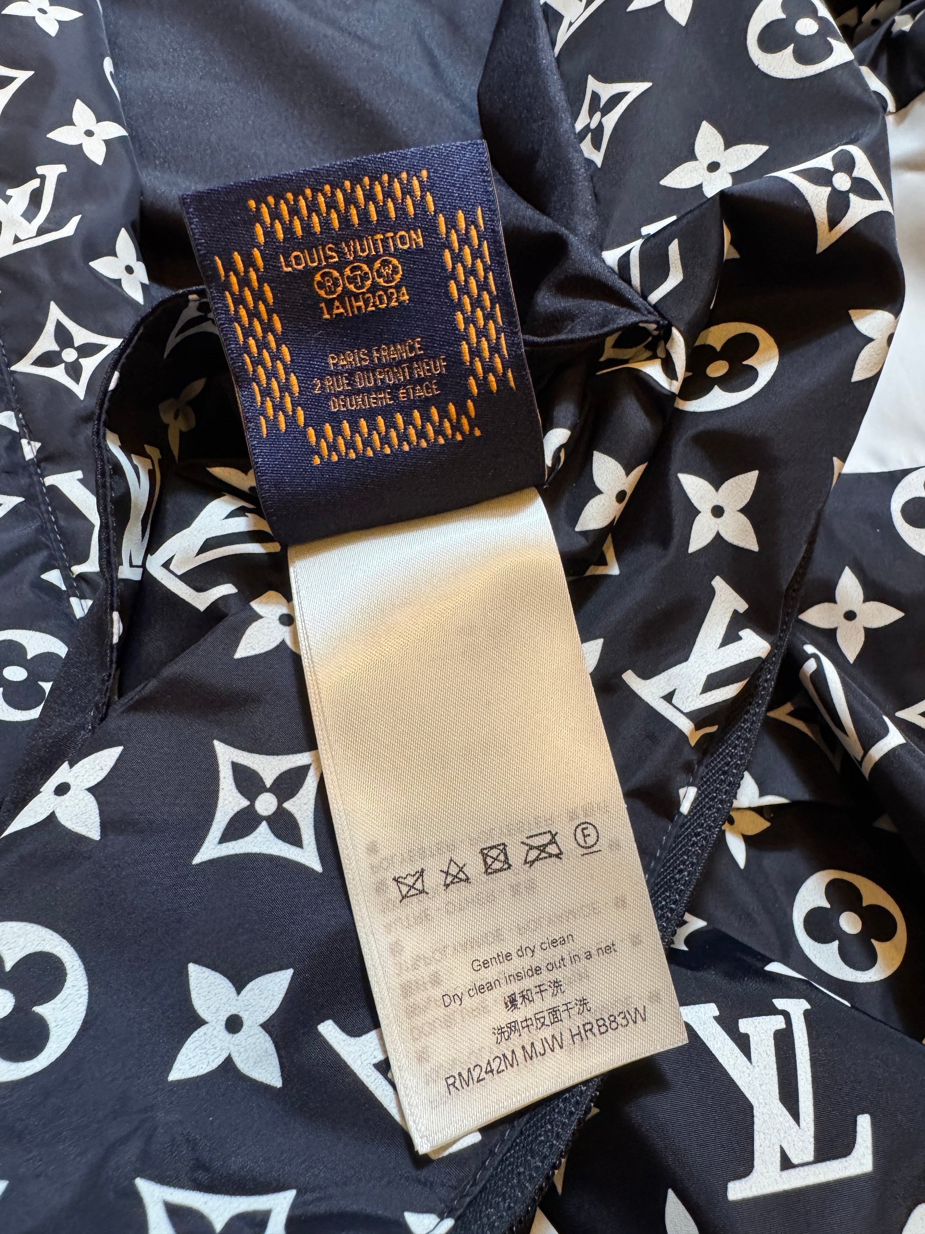 Louis Vuitton Monogram Nylon Windbreaker Jacket - Size 48