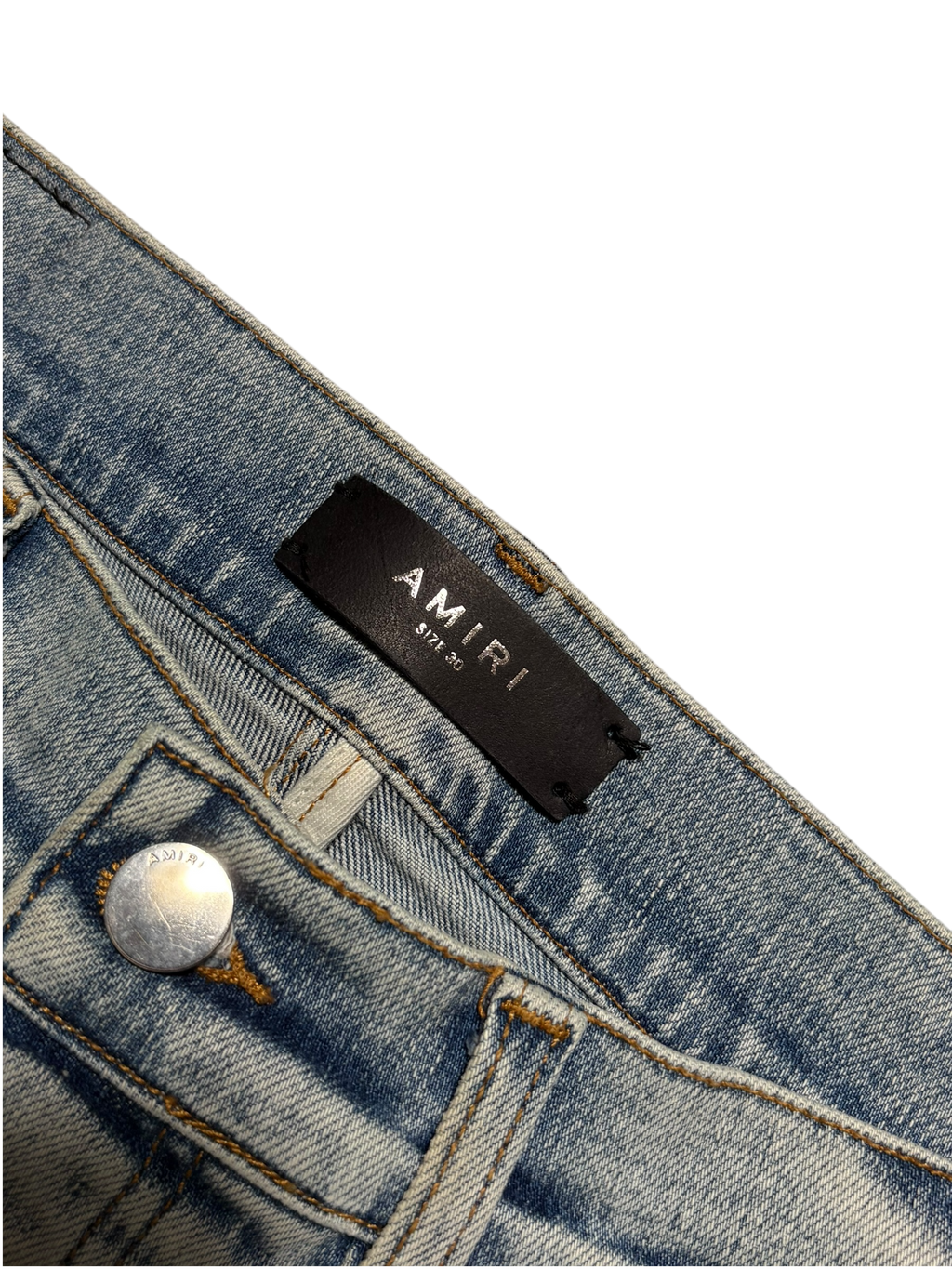 Amiri MX1 Light Wash Thrasher Crystal Patch