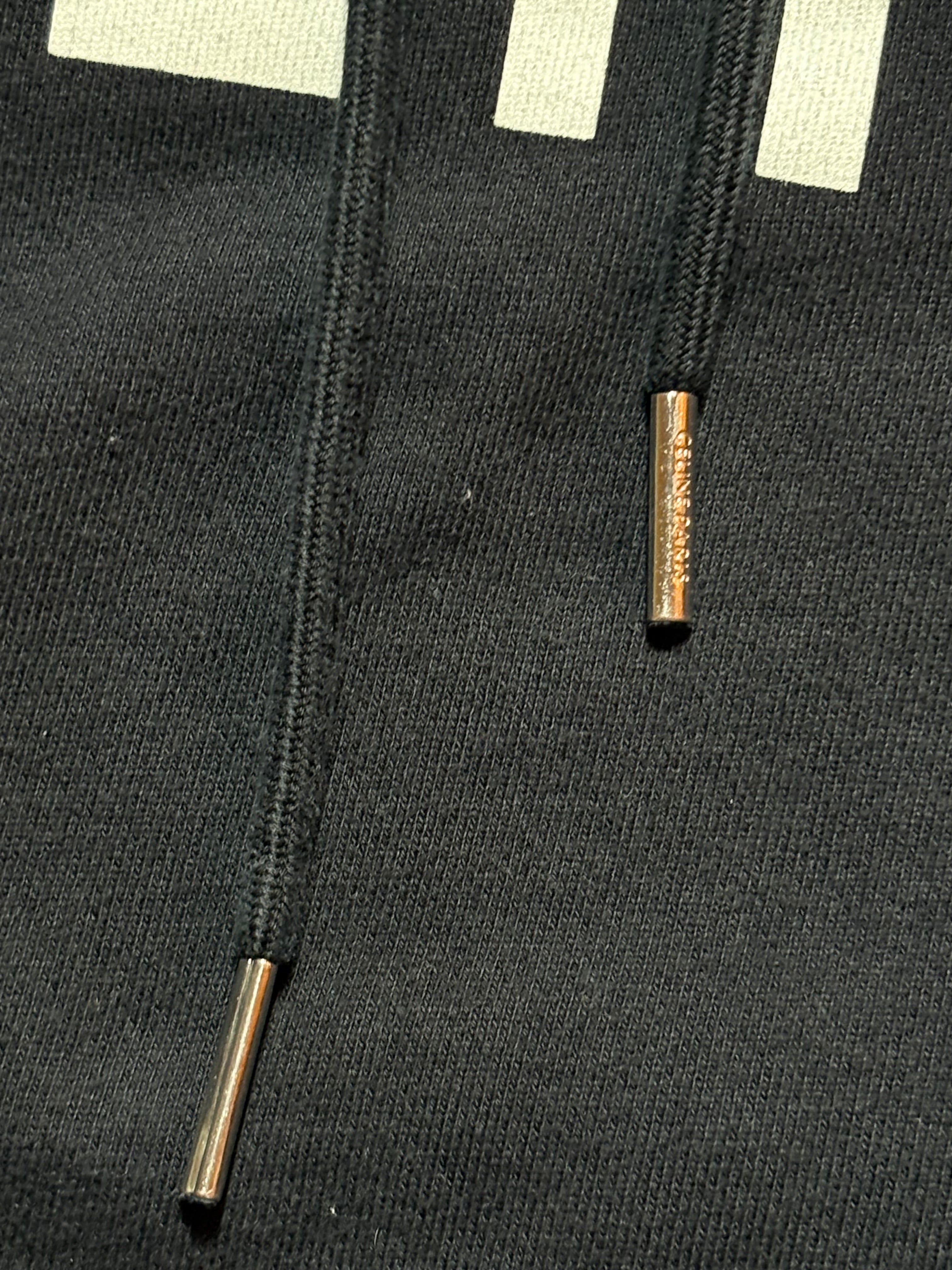 Celine Graphic Logo Loose Hoodie Black