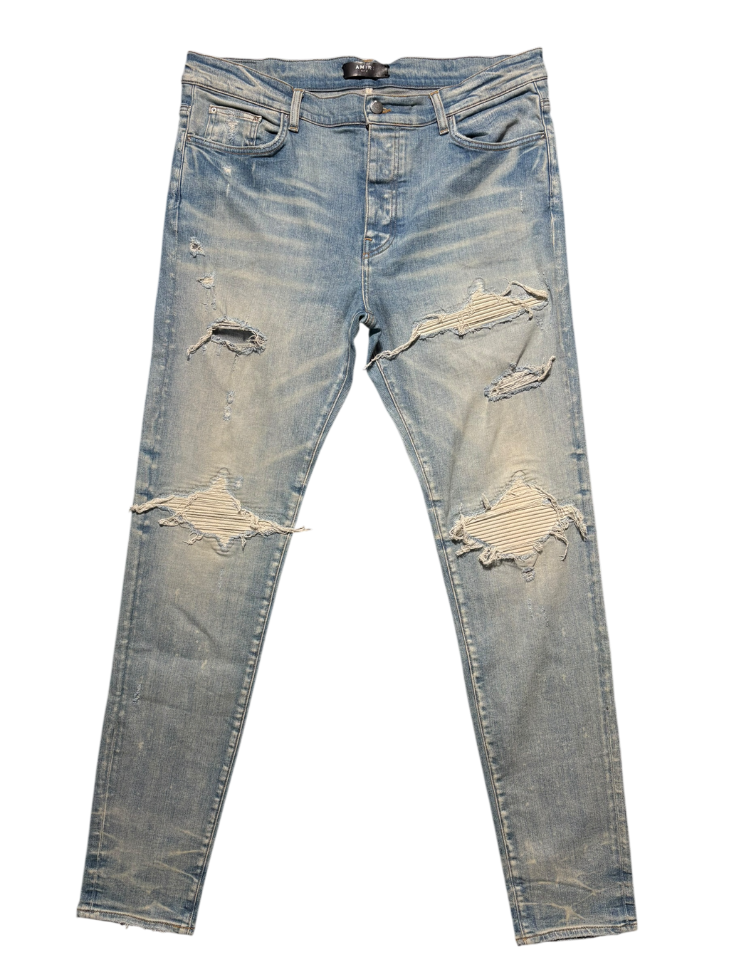 Amiri MX1 LightWash White Patch - Size 38