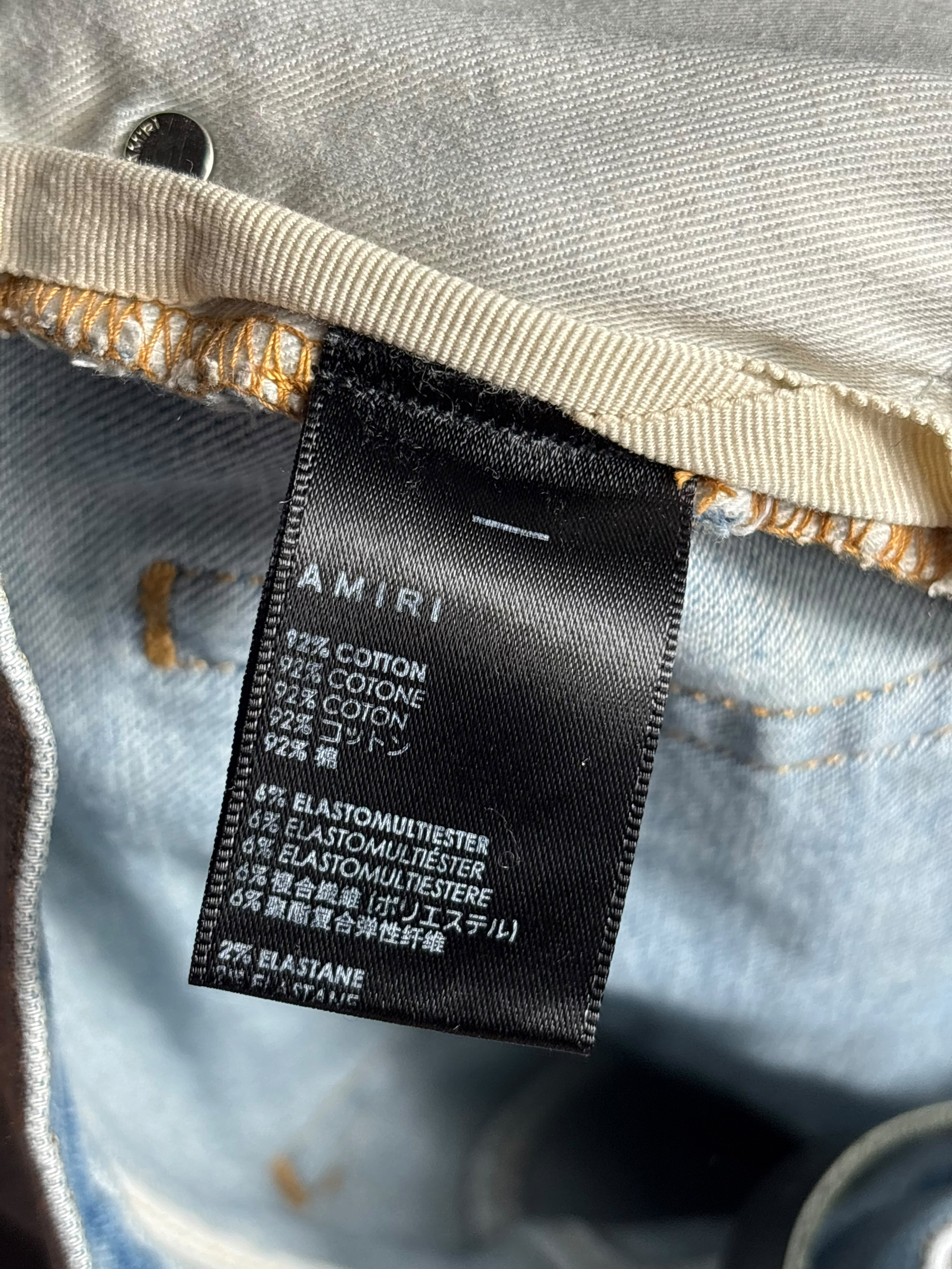 Amiri Scroll Side Patch Logo - Size 34