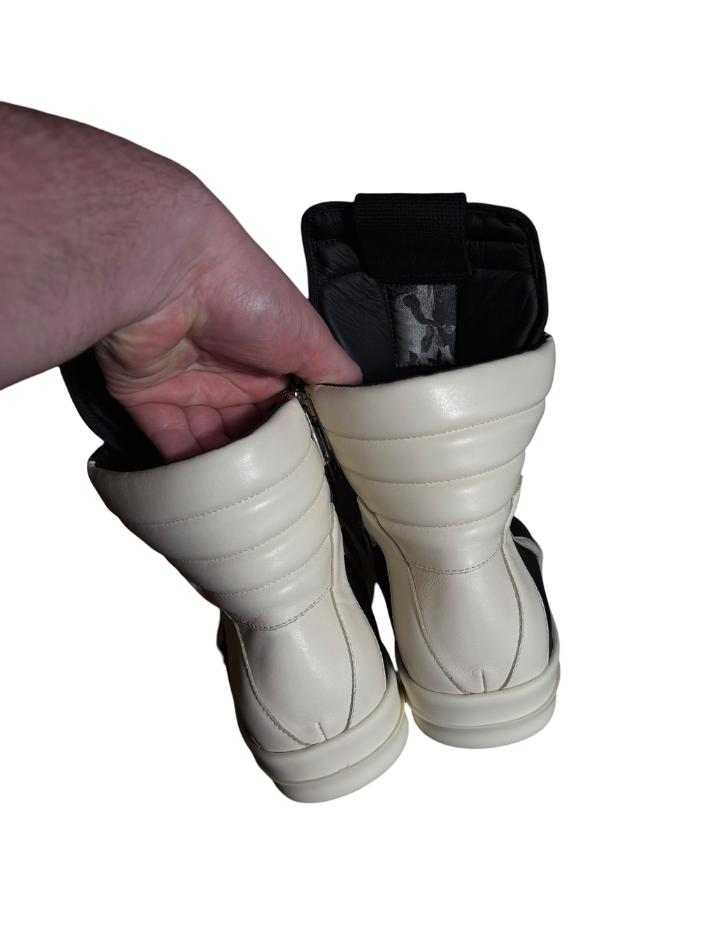 Rick Owens Black Jumbo Lace Geobasket Sneakers - 11