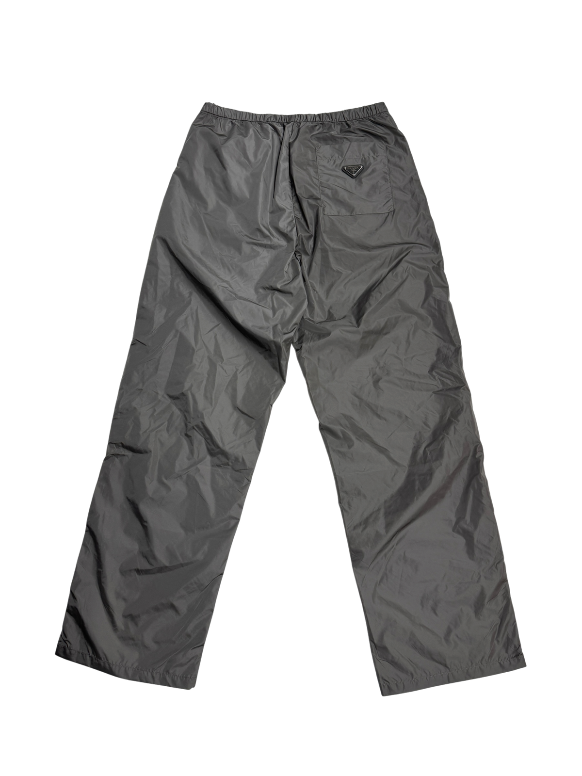 Prada Nylon Technical Baggy Trousers Grey