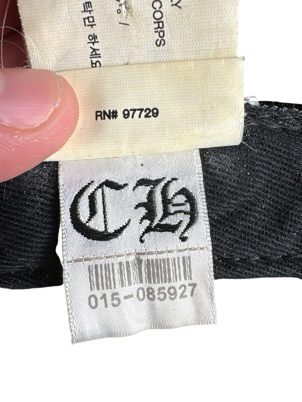 Chrome Hearts Blue Leather Chomper Trucker Hat