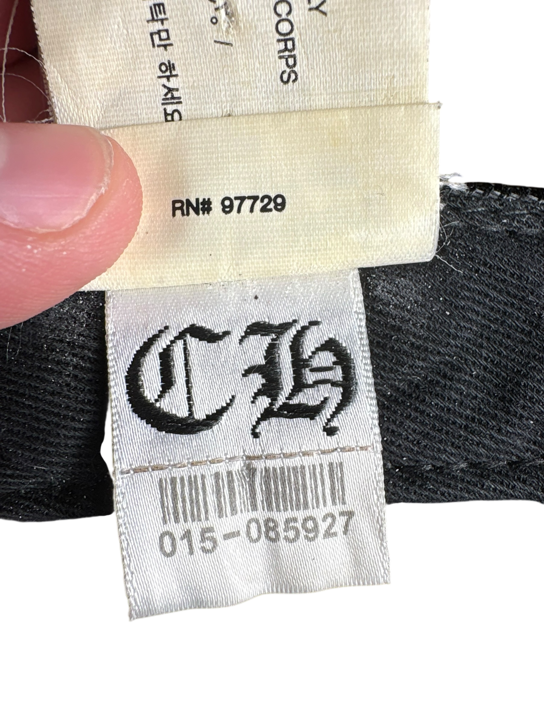 Chrome Hearts Blue Leather Chomper Trucker Hat