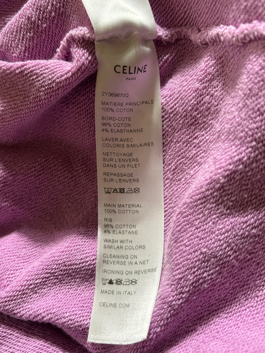 Celine Classic Pink Logo Hoodie - Size M