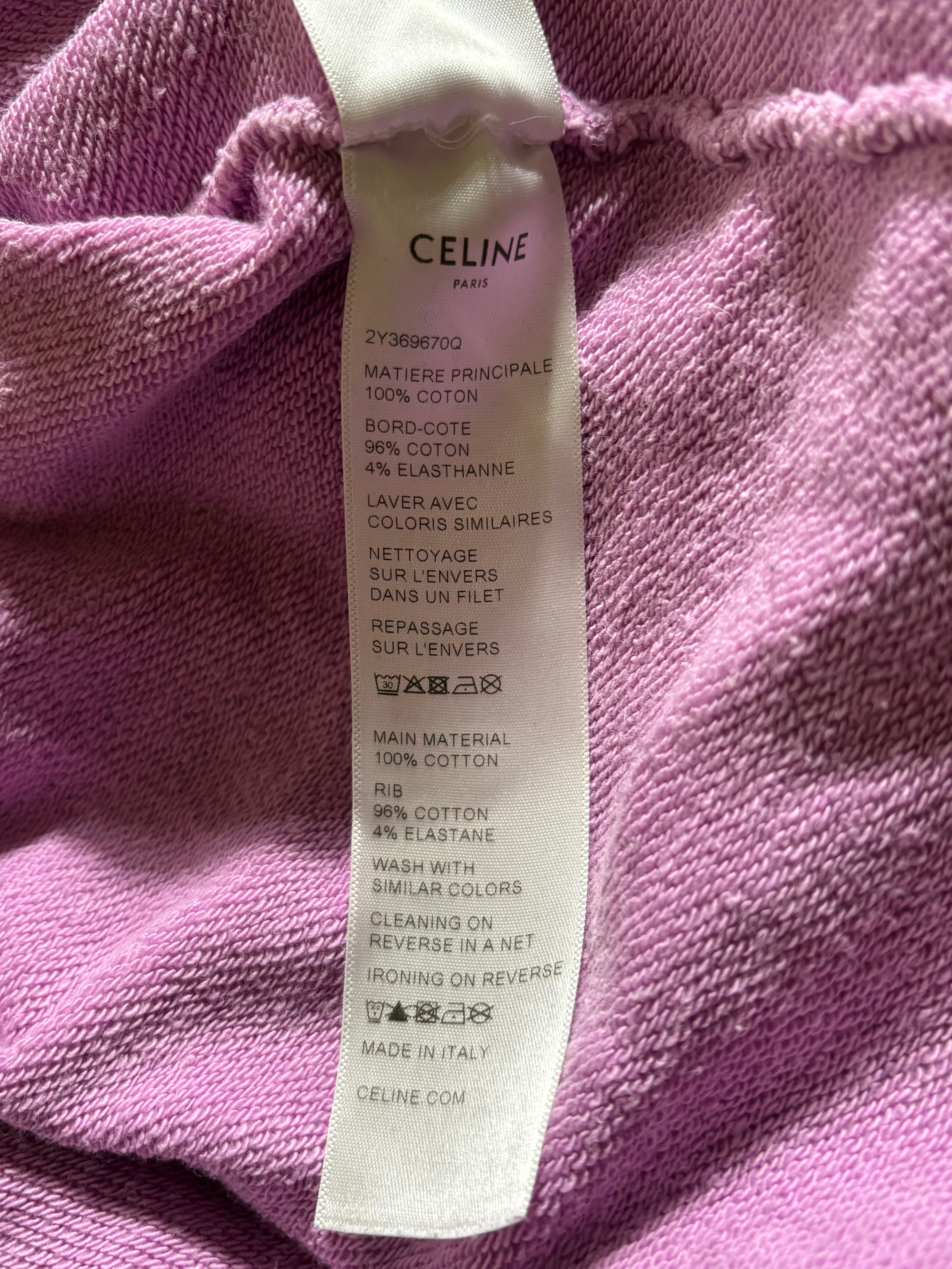 Celine Classic Pink Logo Hoodie - Size M