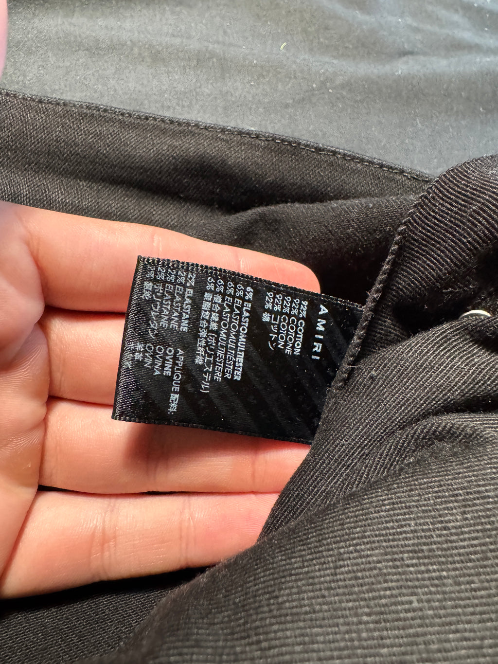 Amiri MX1 Black Silver Patch