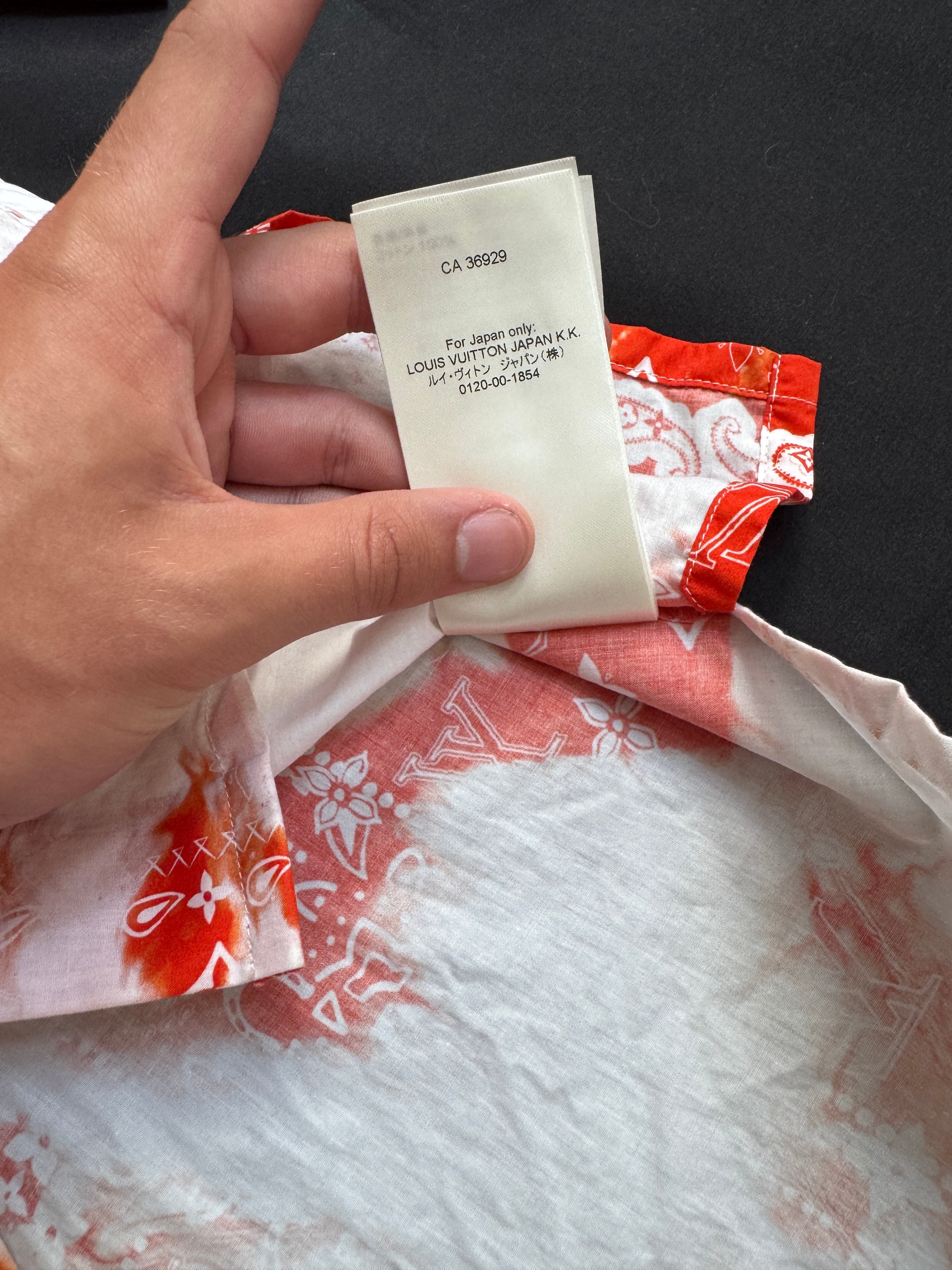 Louis Vuitton Orange Bandana Bleached Set - Size M