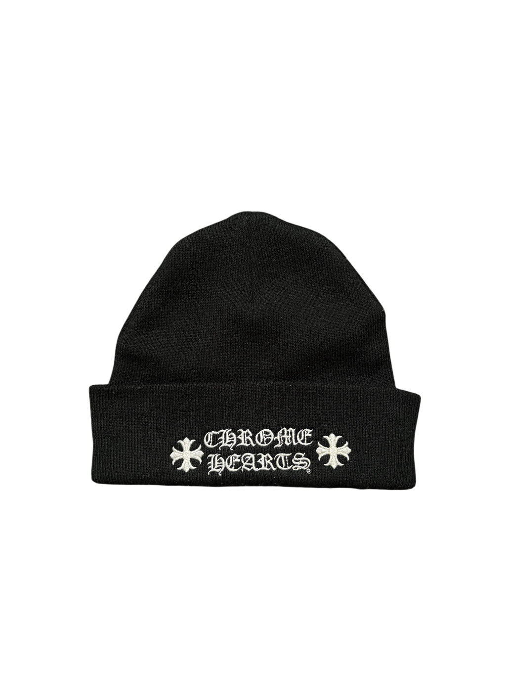 Chrome Hearts Black Logo Beanie